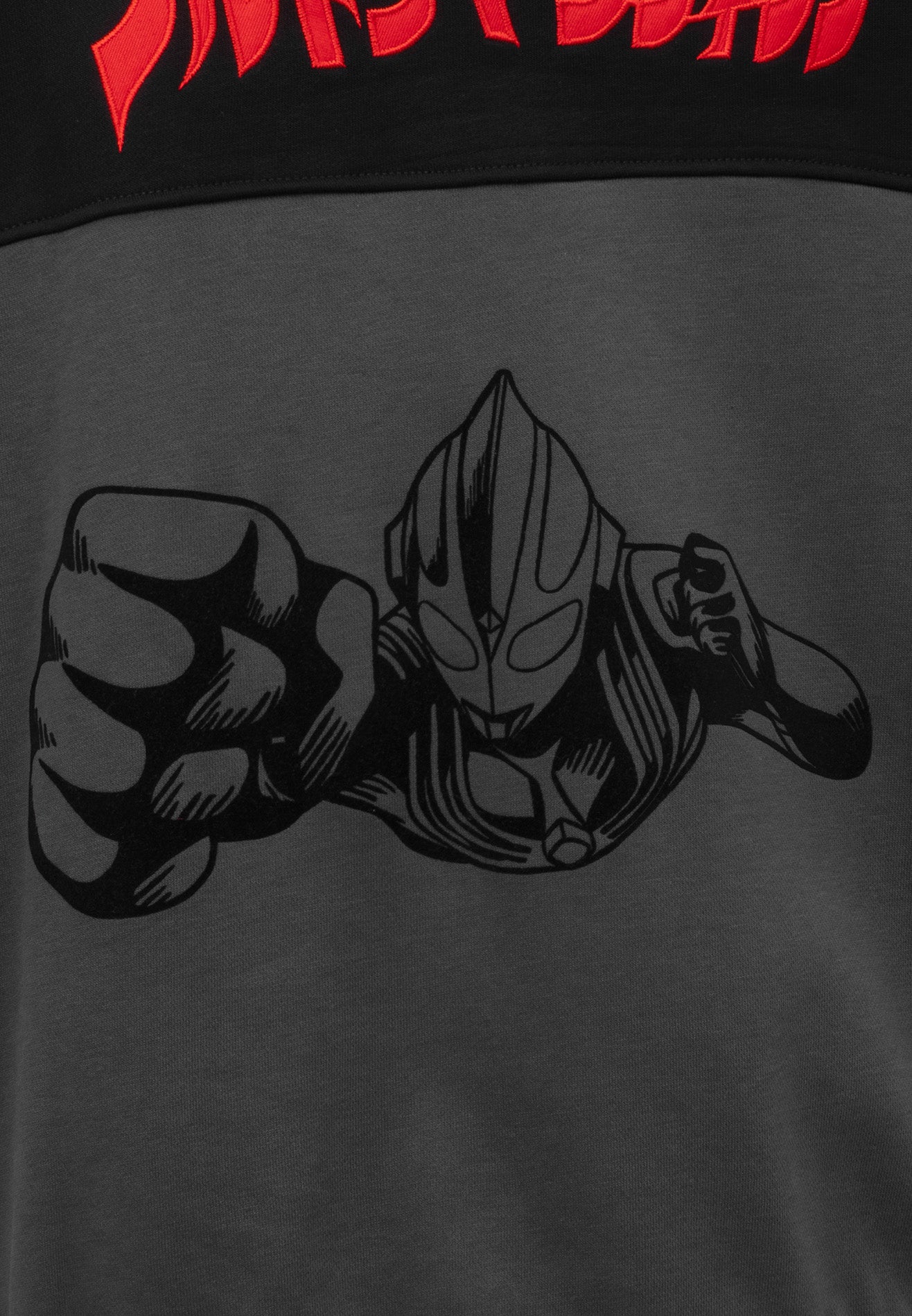 DRUM | ULTRAMAN Long Sleeve Jumper Sweatshirt- Dark Grey