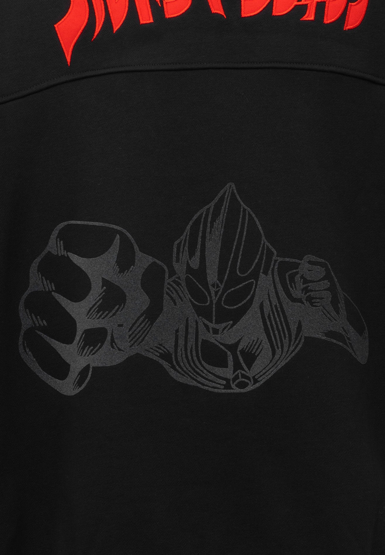 DRUM | ULTRAMAN Long Sleeve Jumper Sweatshirt- Black