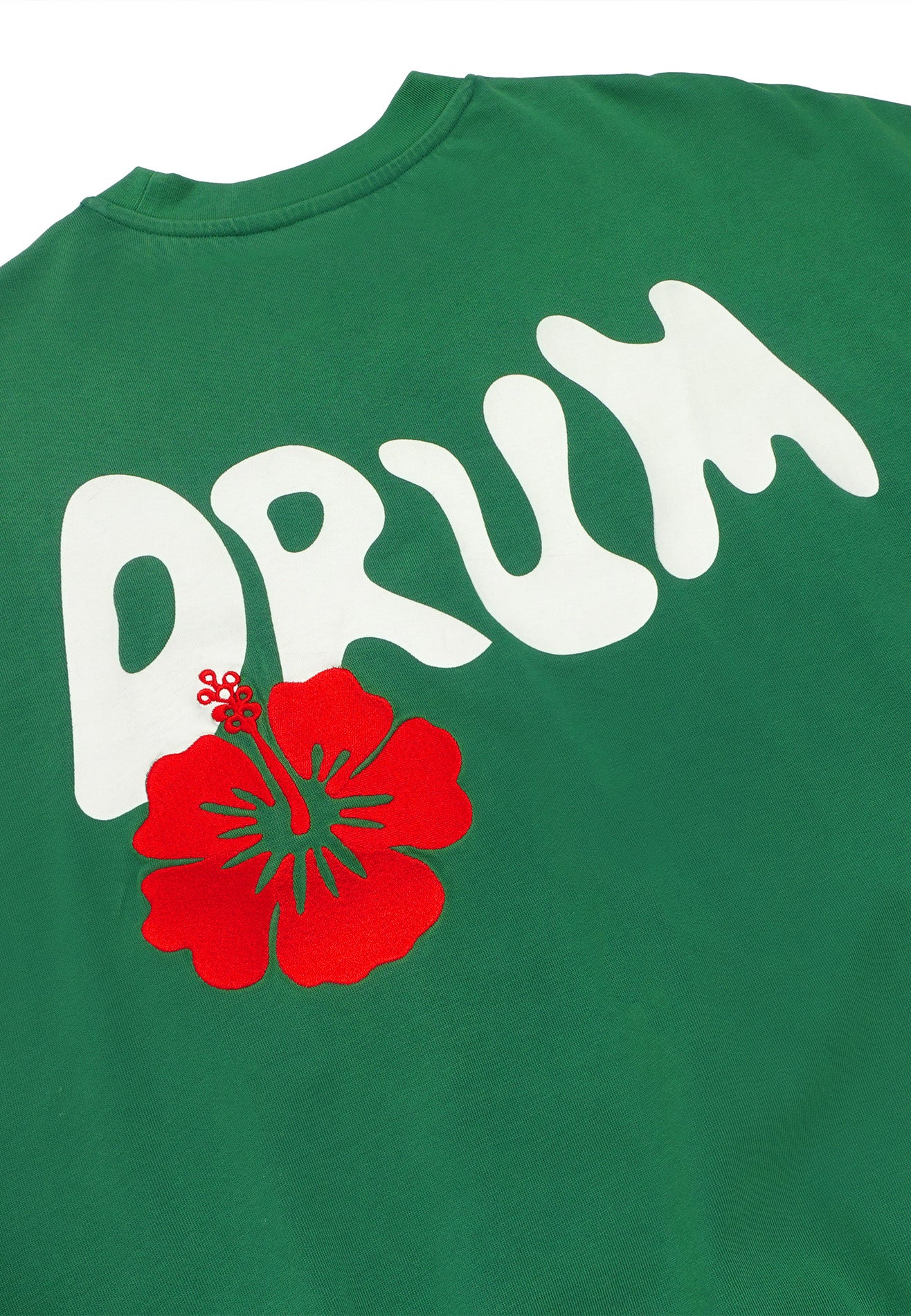 DRUM | ULTRAMAN Hibiscus Icon Stone Wash Oversized Jumper- Green