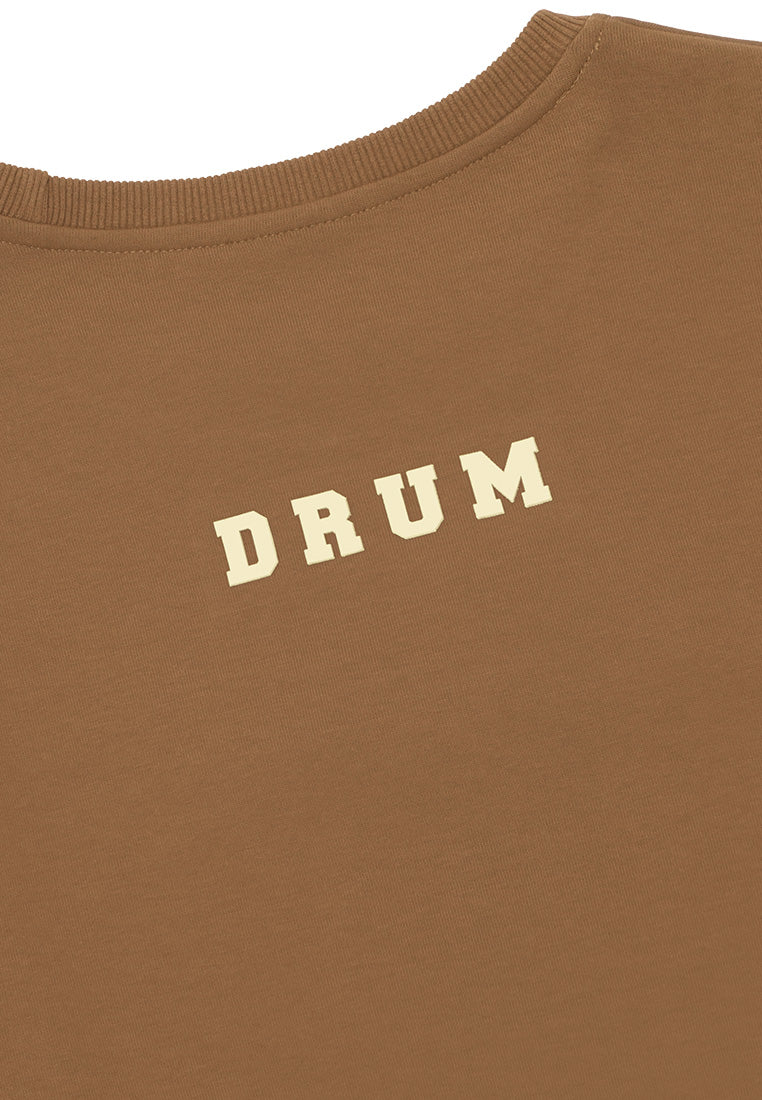 DRUM SELECT Women Toothbrush Embroidery Crop Jumper - Brown