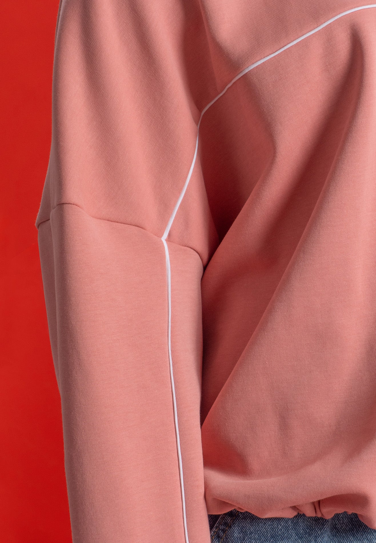 DRUM SELECT Women Oversized Drawstring Jumper - Pink