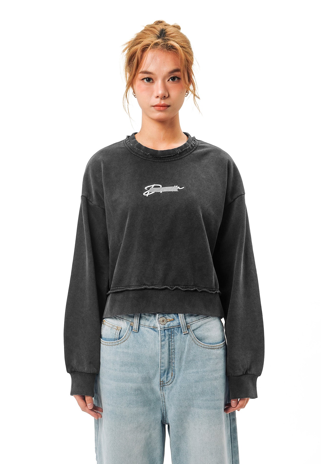 DRUM Select Reflective Tape Embroidery Jumper- Black