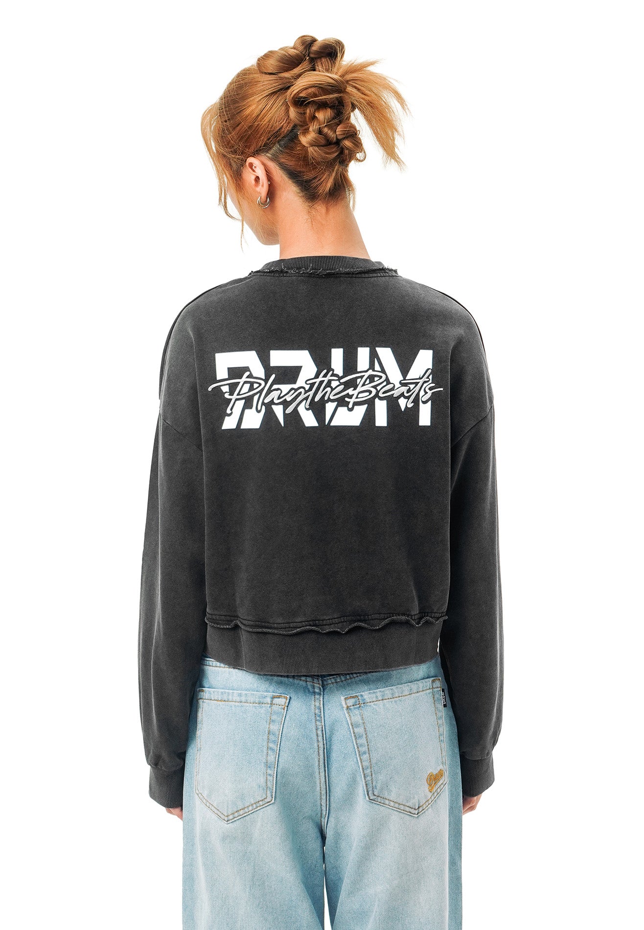 DRUM Select Reflective Tape Embroidery Jumper- Black