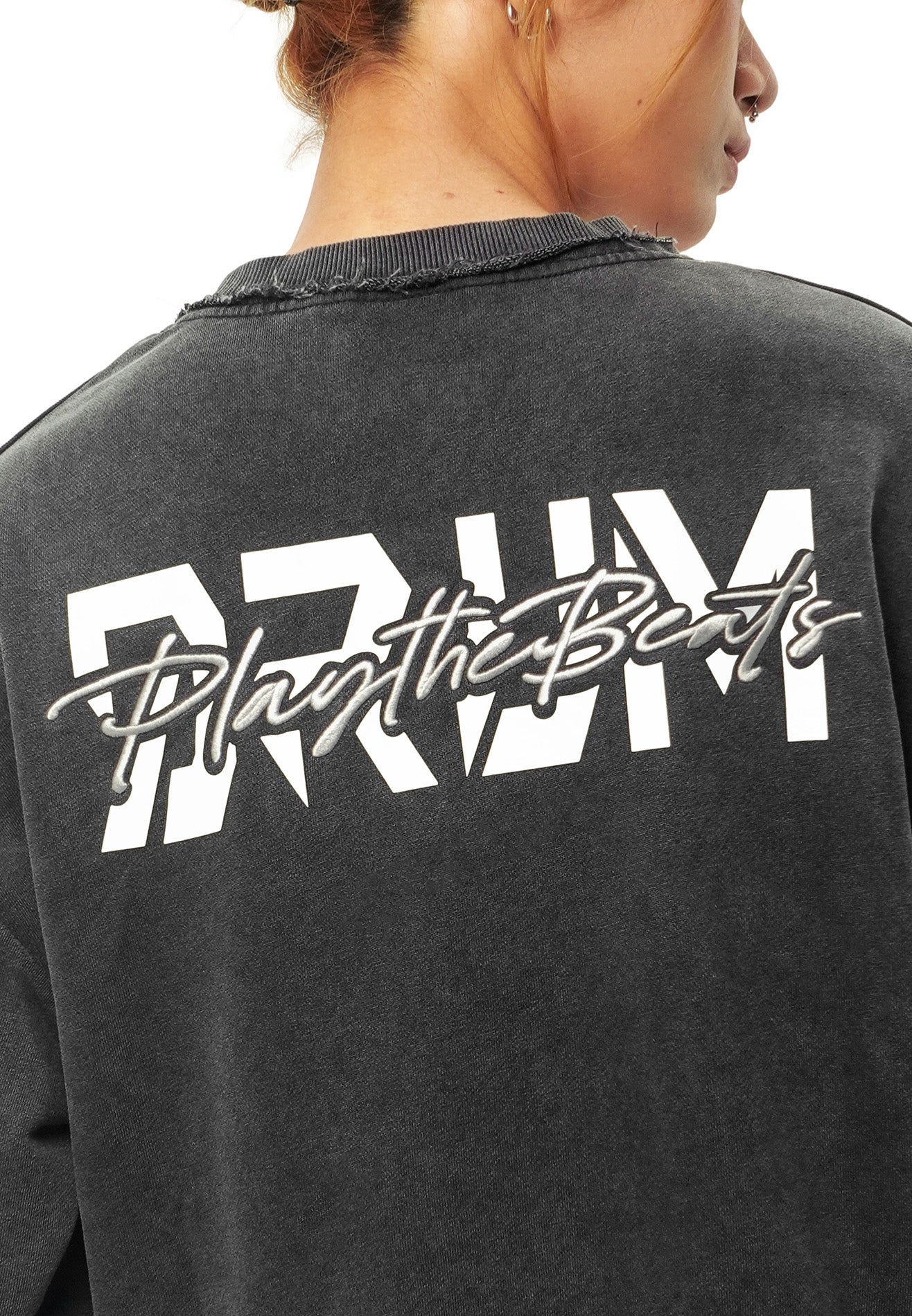 DRUM Select Reflective Tape Embroidery Jumper- Black