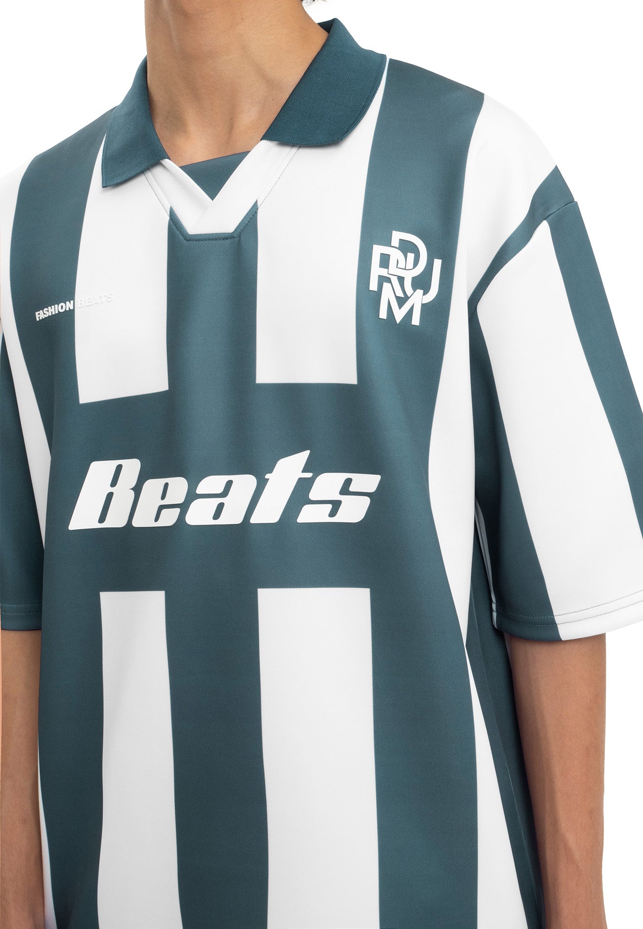 SELECT Vertical Stripe Polo Jersey- Blue