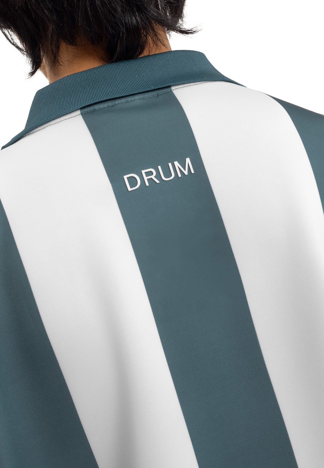 SELECT Vertical Stripe Polo Jersey- Blue