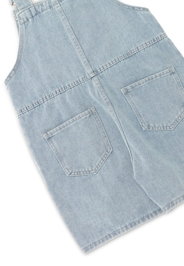 Denim Pocket Short Jumpsuit- Blue