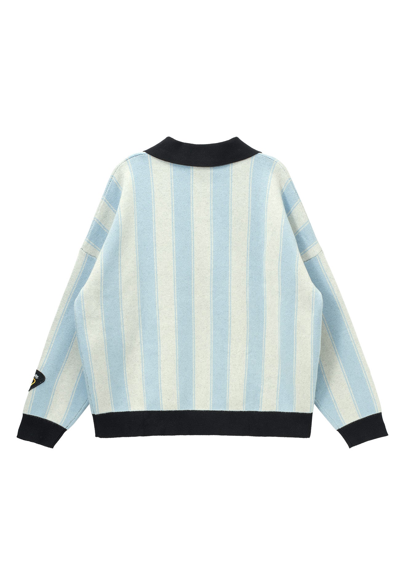 DRUM S. Knitted Polo Jumper- Light Blue