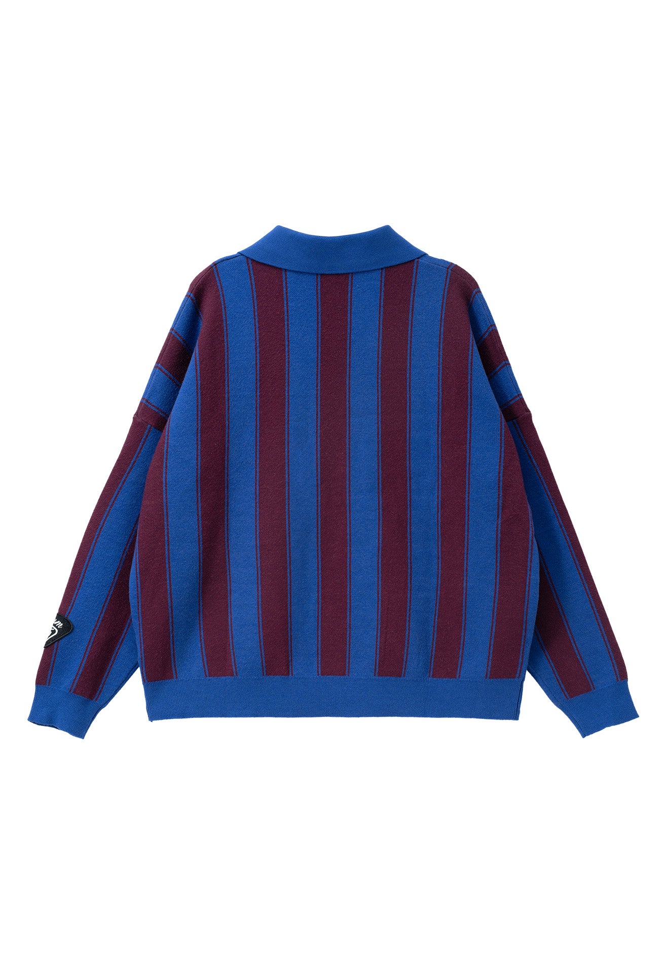 DRUM S. Knitted Polo Jumper- Maroon