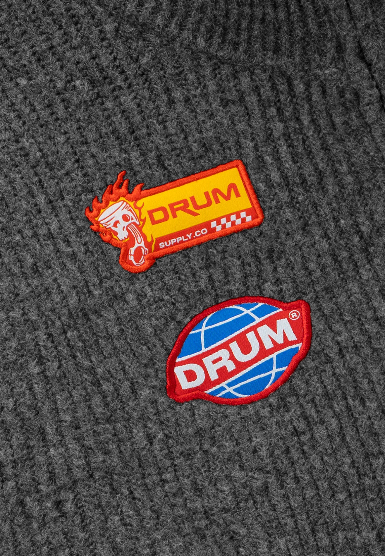 DRUM S. Women Knitted Zipper Jumper- Dark Grey