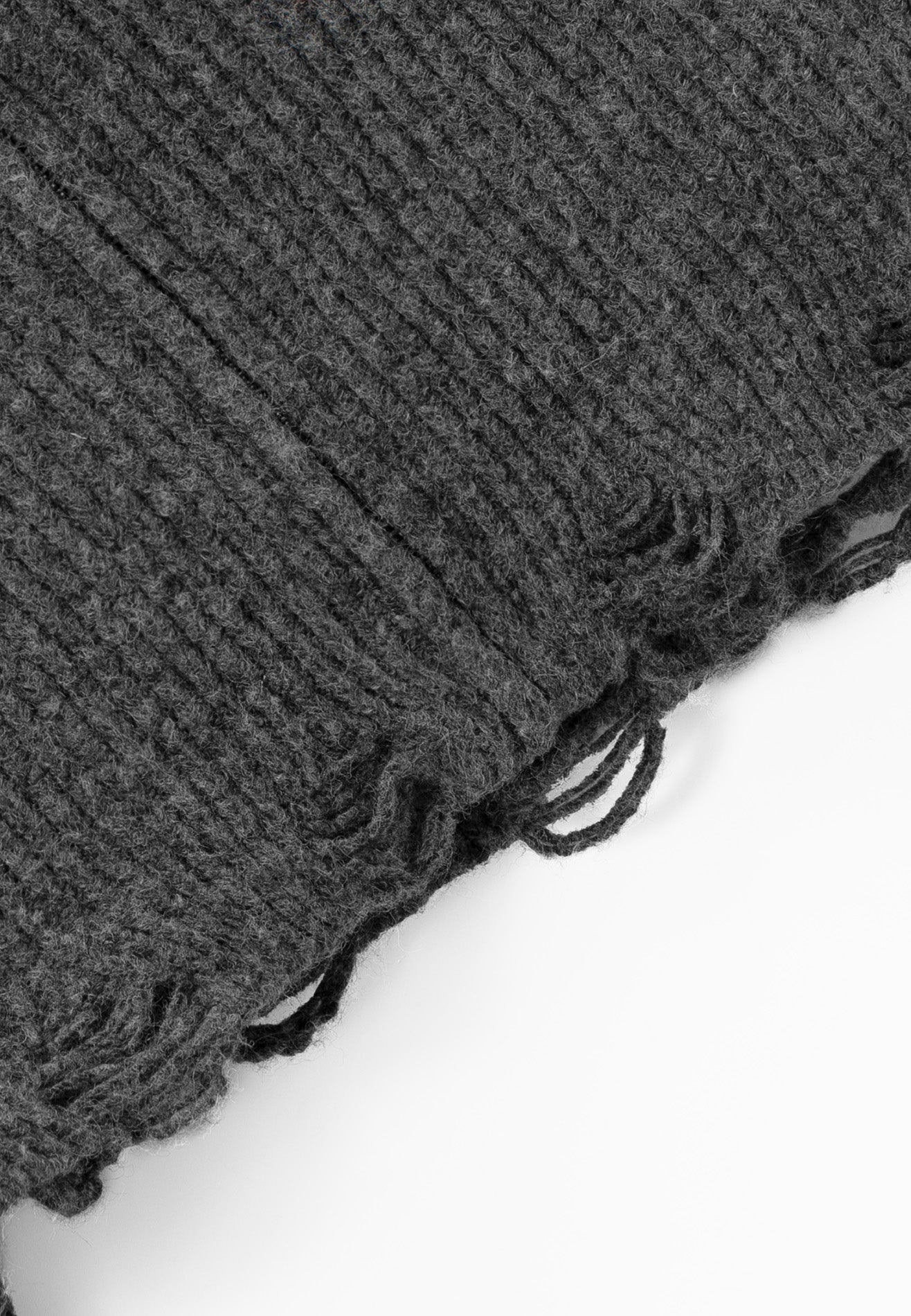 DRUM S. Women Knitted Zipper Jumper- Dark Grey