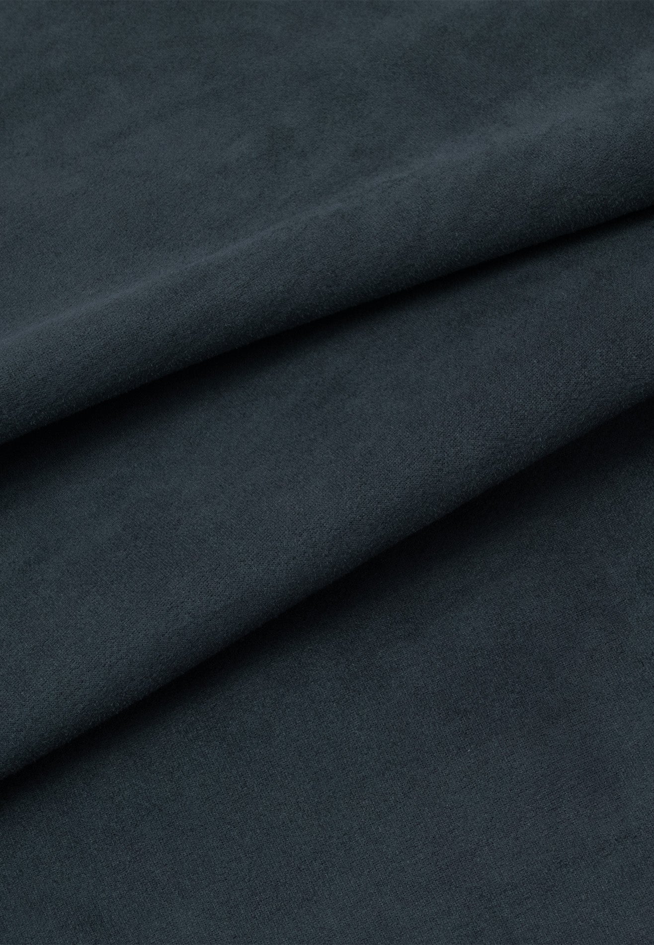 DRUM E. Logo Embossed Velvety Oversized Tee- Navy
