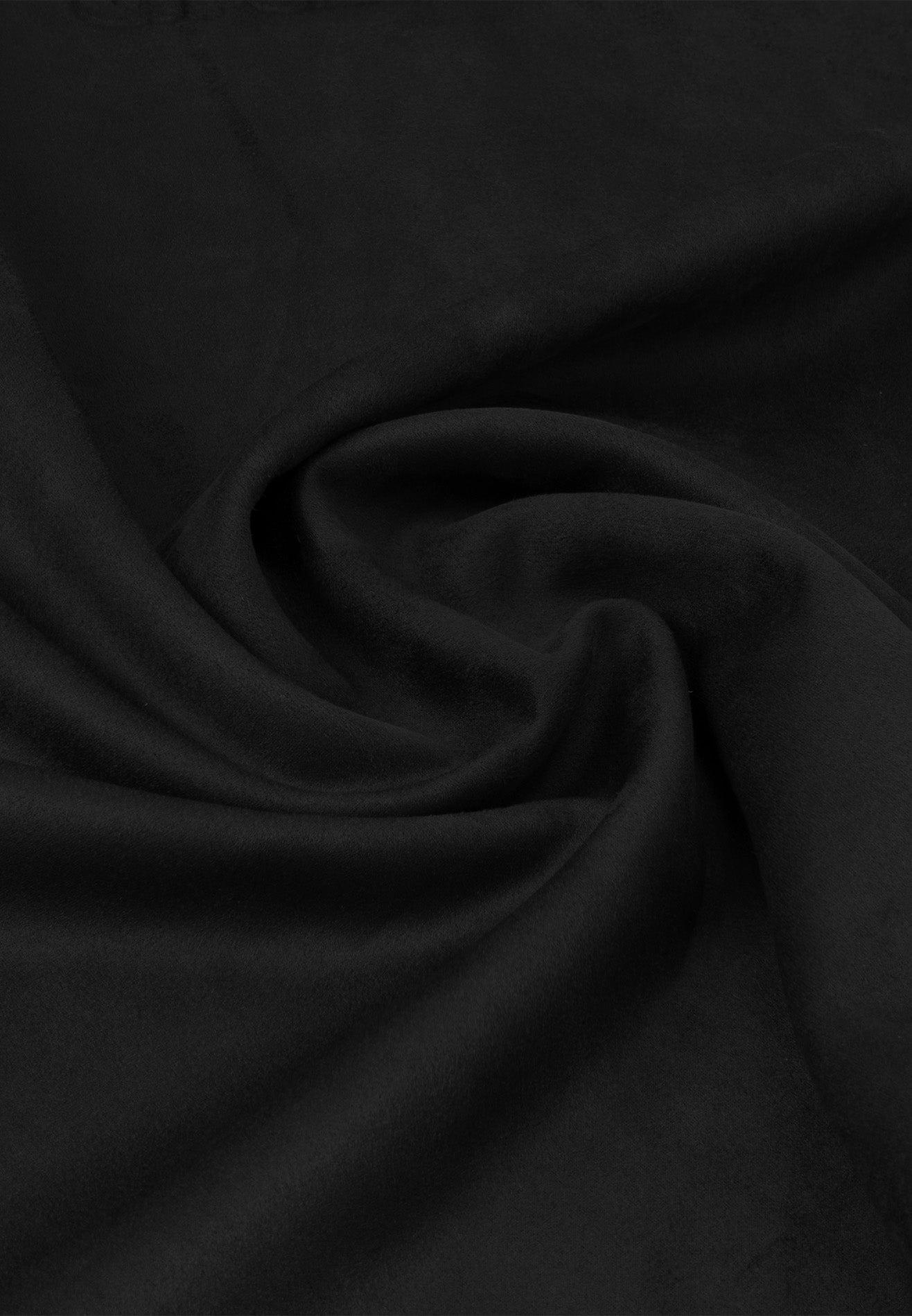 DRUM E. Logo Embossed Velvety Oversized Tee- Black