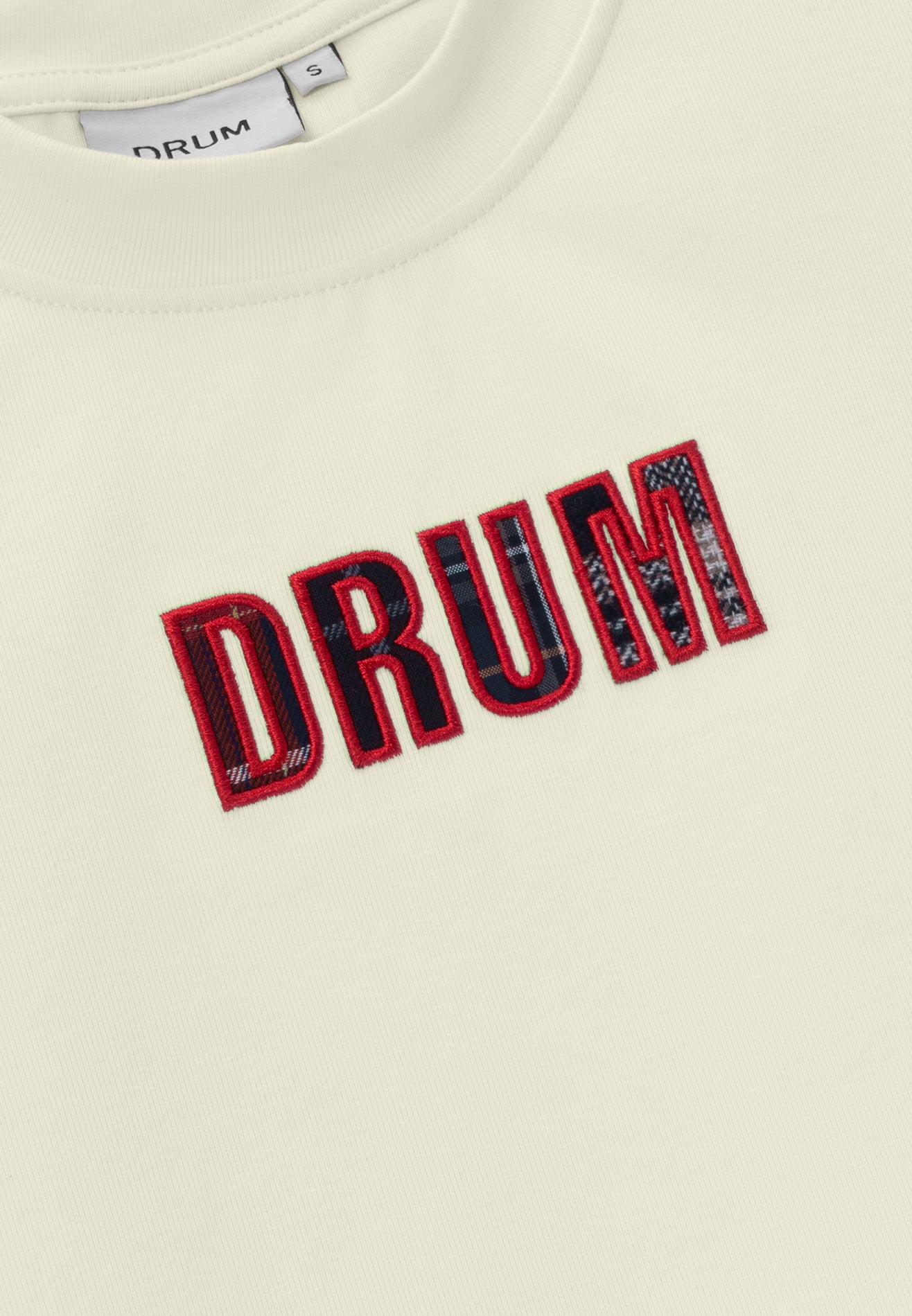 DRUM E. Women Logo Applique Top- Beige