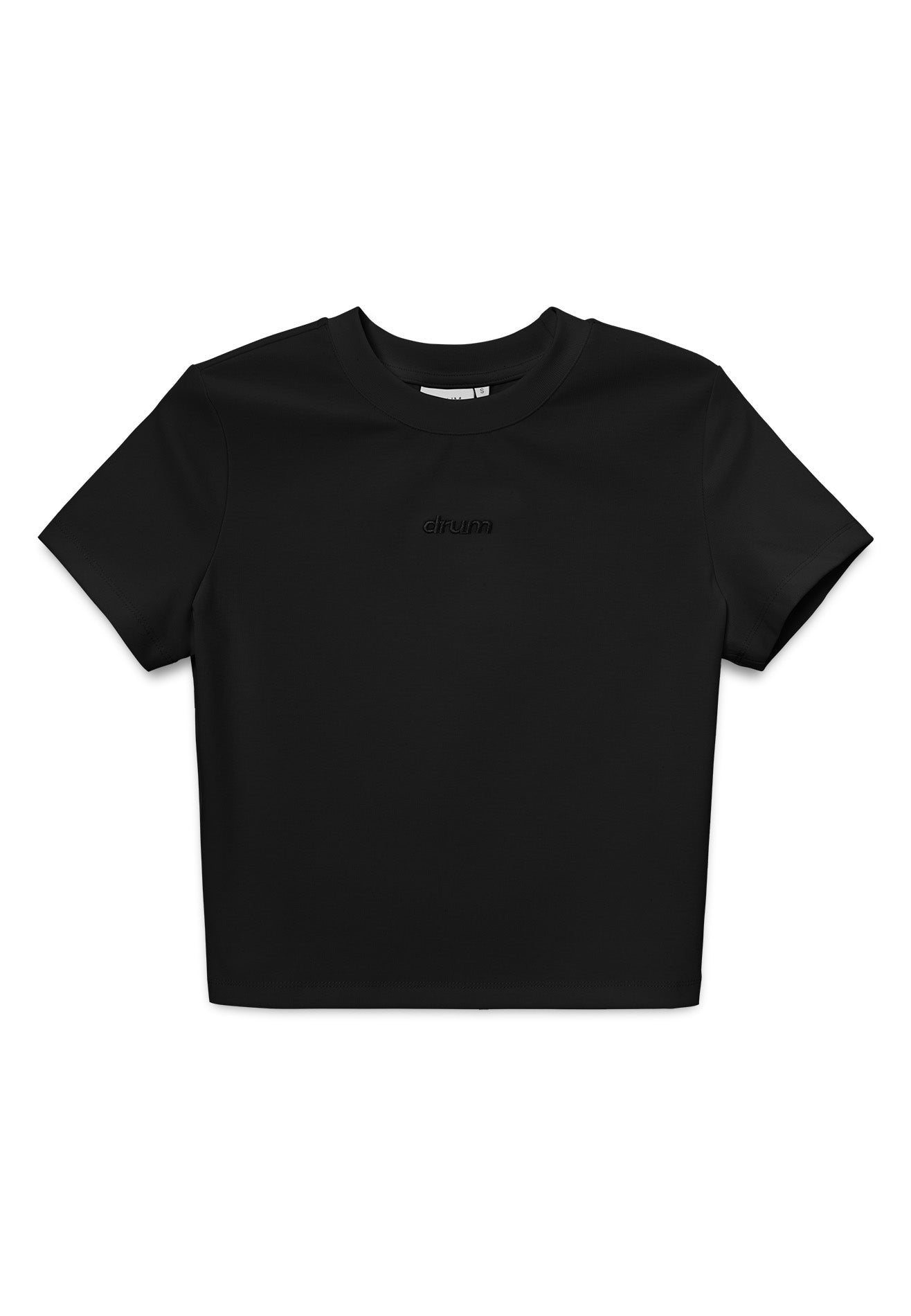 DRUM E. Women Logo Embroidery Top- Black