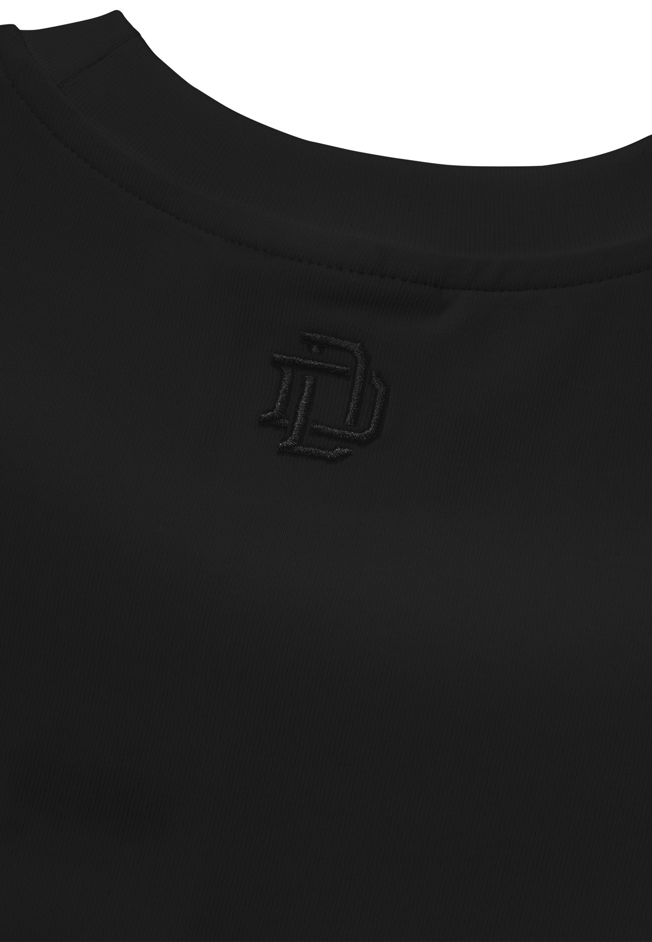 DRUM E. Women Logo Embroidery Top- Black