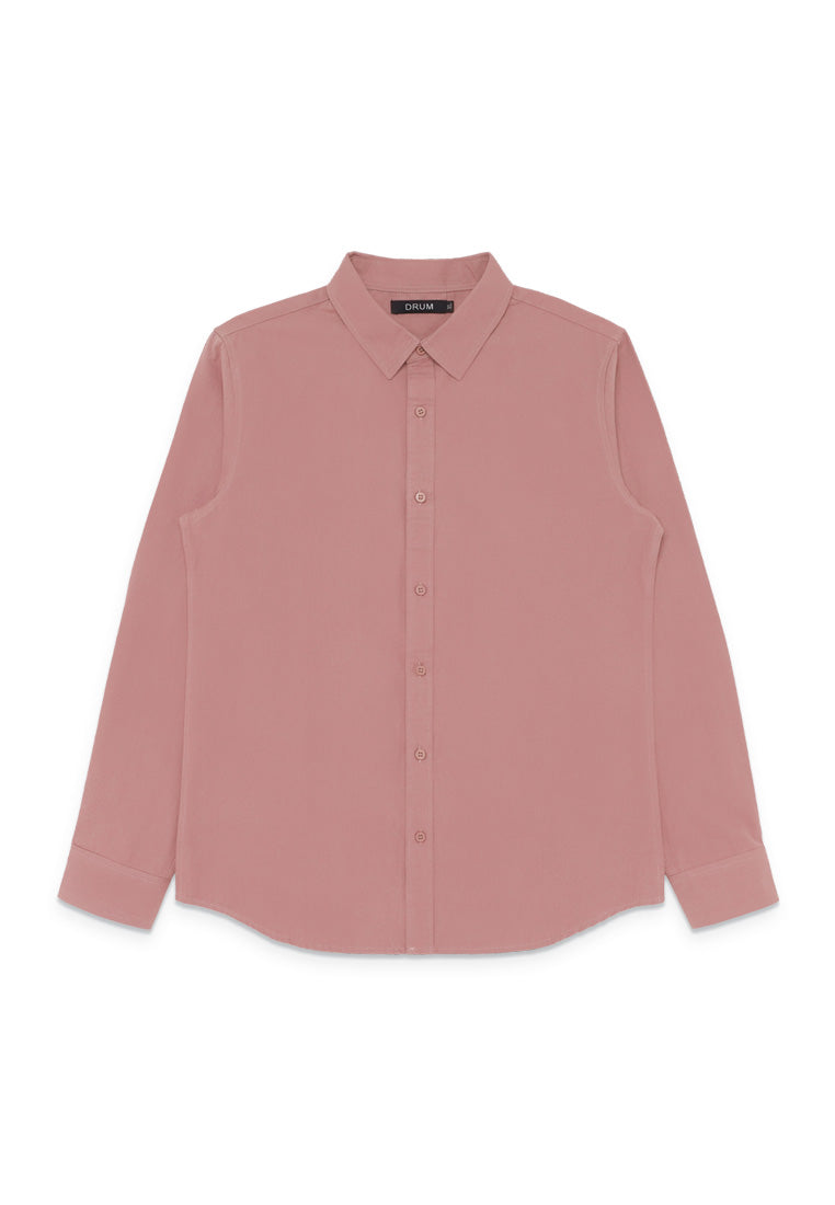 DRUM Smart Casual Long Sleeve Shirt Pastel Pink