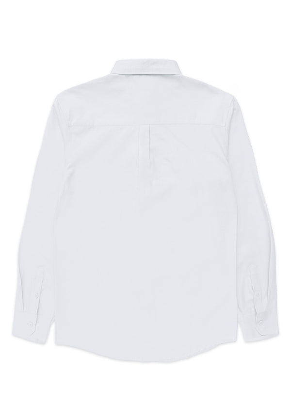 DRUM Smart Casual Long Sleeve Shirt- White