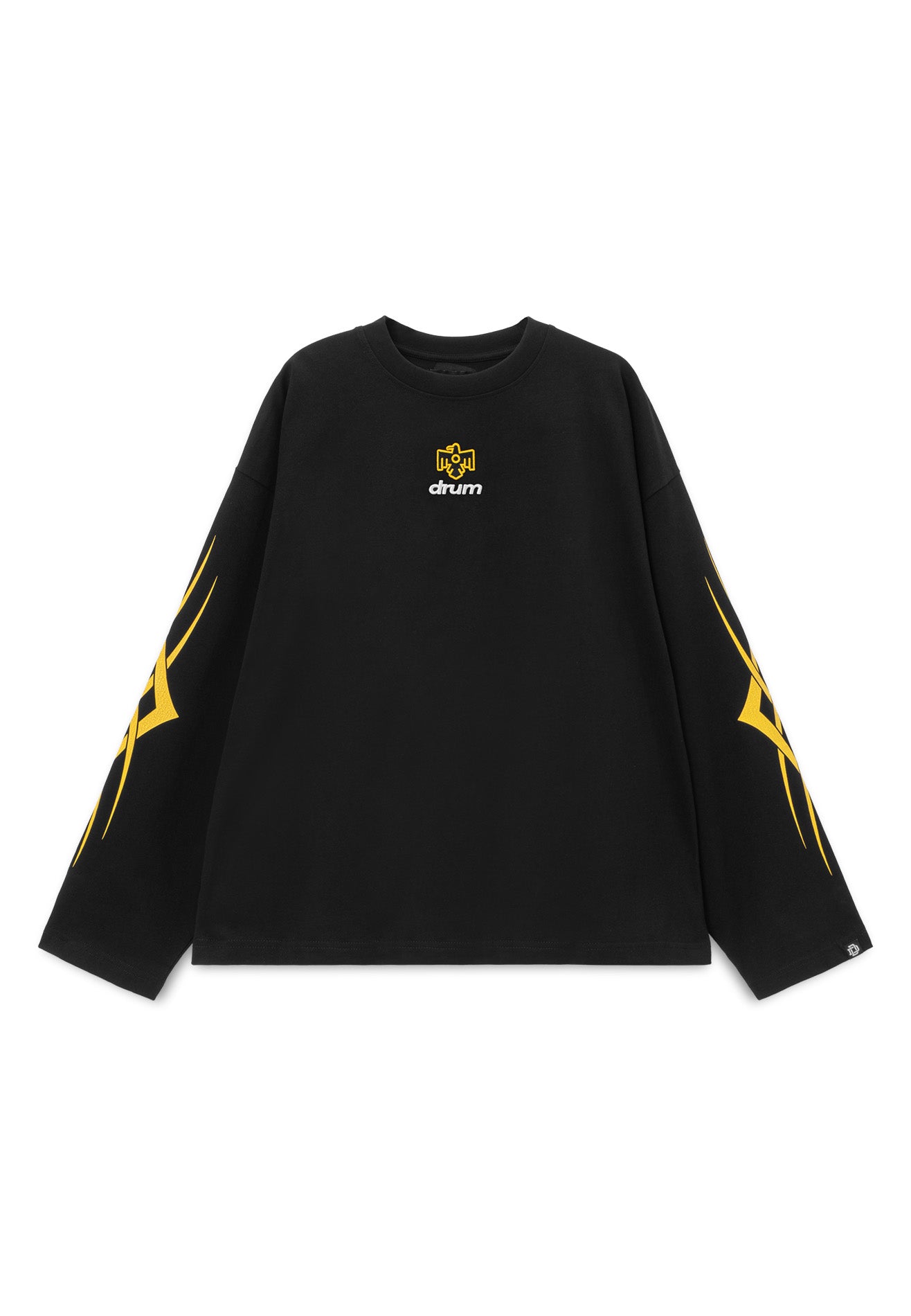 DRUM X AOS Trible Graphic Long Sleeve Tee- Black