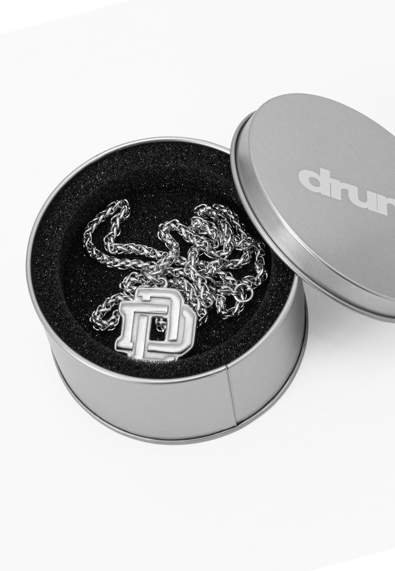 DRUM S. D Charm Rope Chain Stainless Steel Necklace