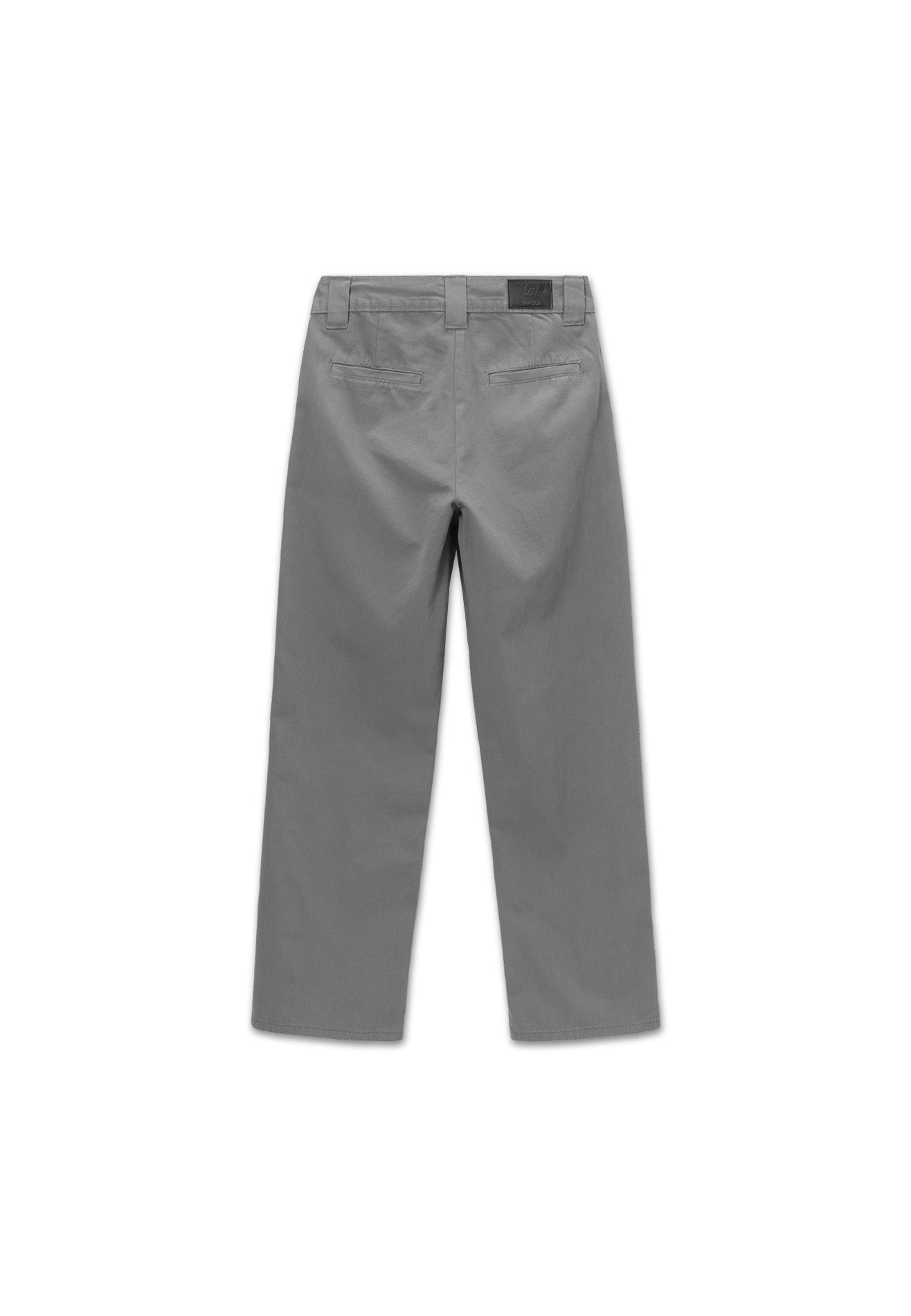 DRUM S. Classic Regular Fit Cotton Pants- Dark Grey