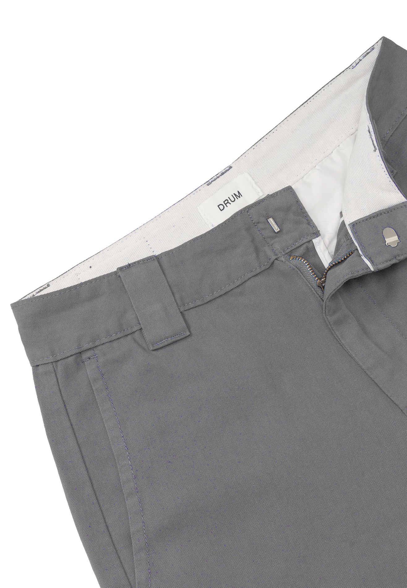 DRUM S. Classic Regular Fit Cotton Pants- Dark Grey