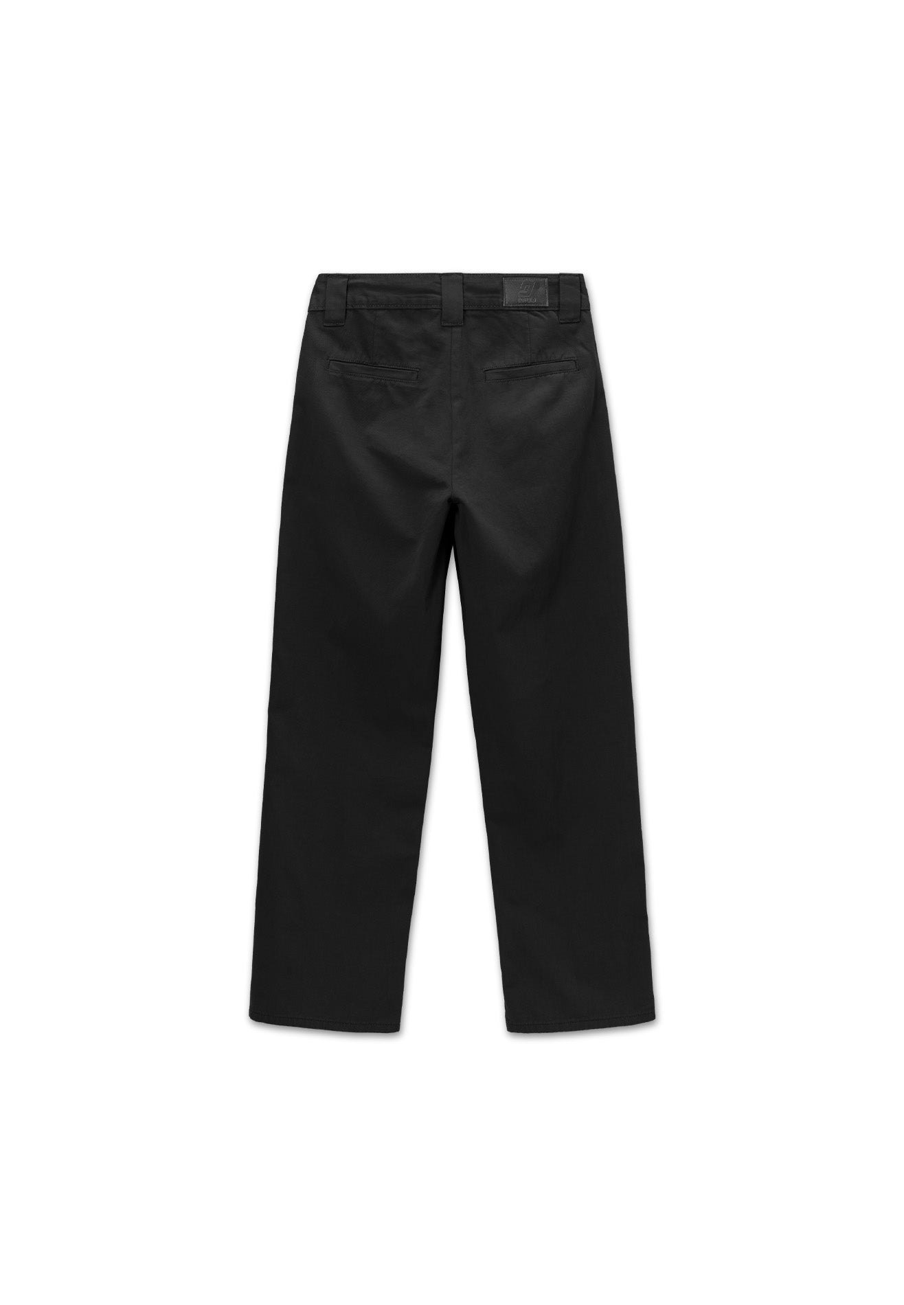 DRUM S. Classic Regular Fit Cotton Pants- Black