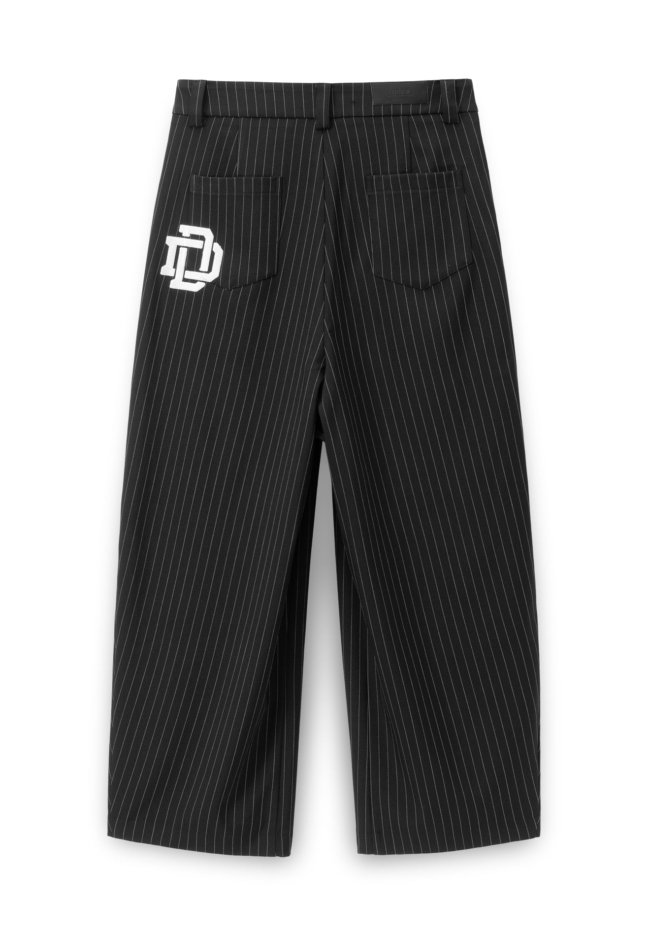 DRUM S. Striped Pleated Pants - Black