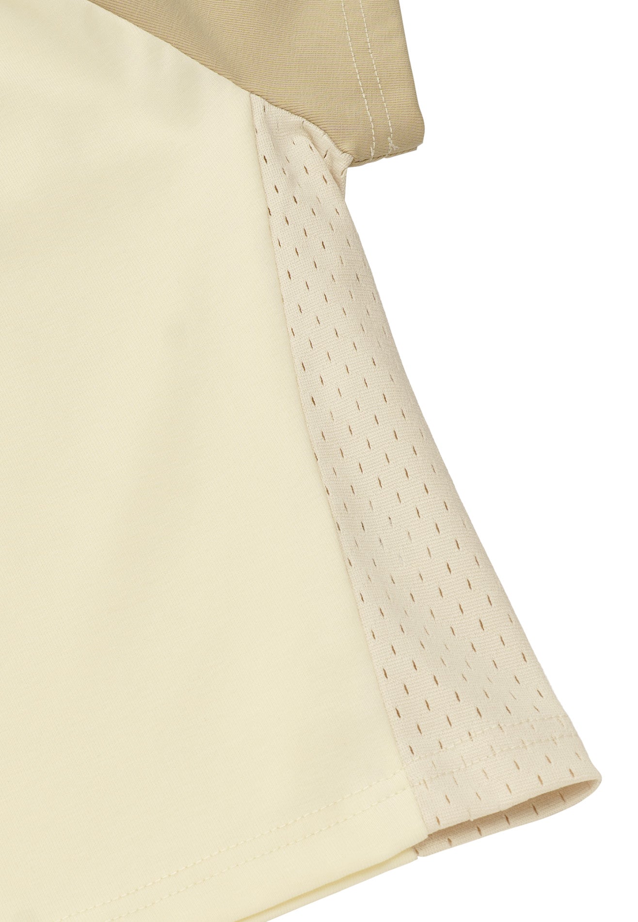 DRUM S. Women Cut & Sew Details Polo Crop Top- Light Khaki