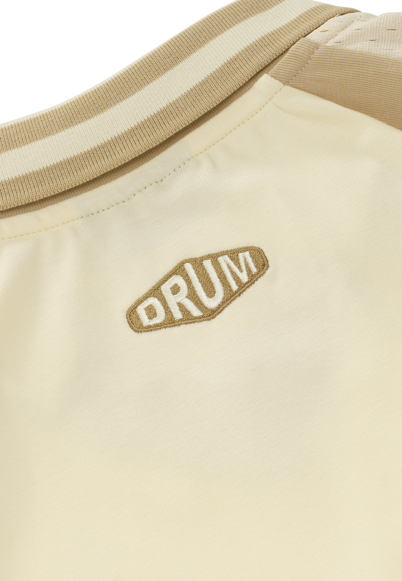 DRUM S. Women Cut & Sew Details Polo Crop Top- Light Khaki