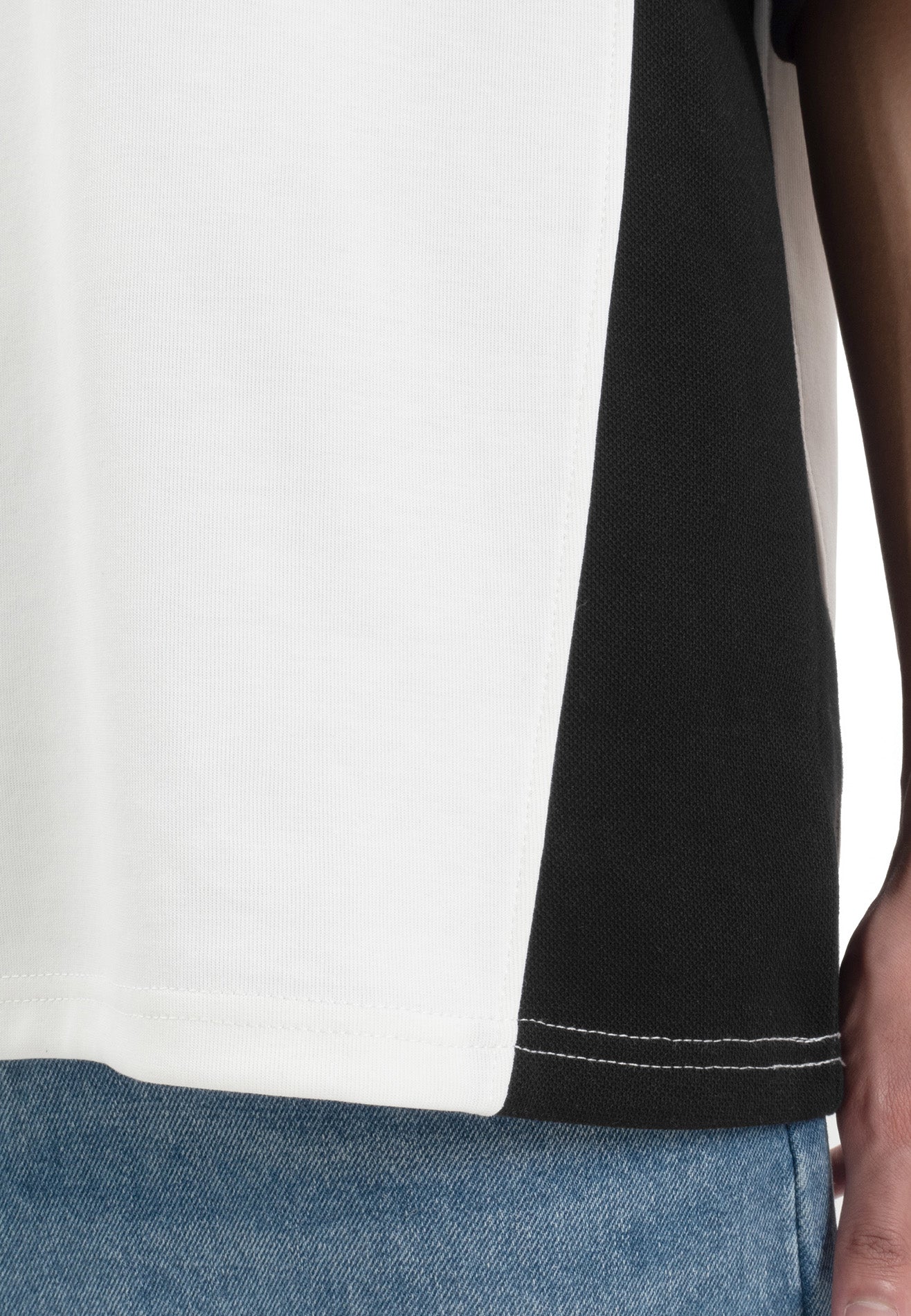 SELECT High Density Print 28 Polo Tee - White