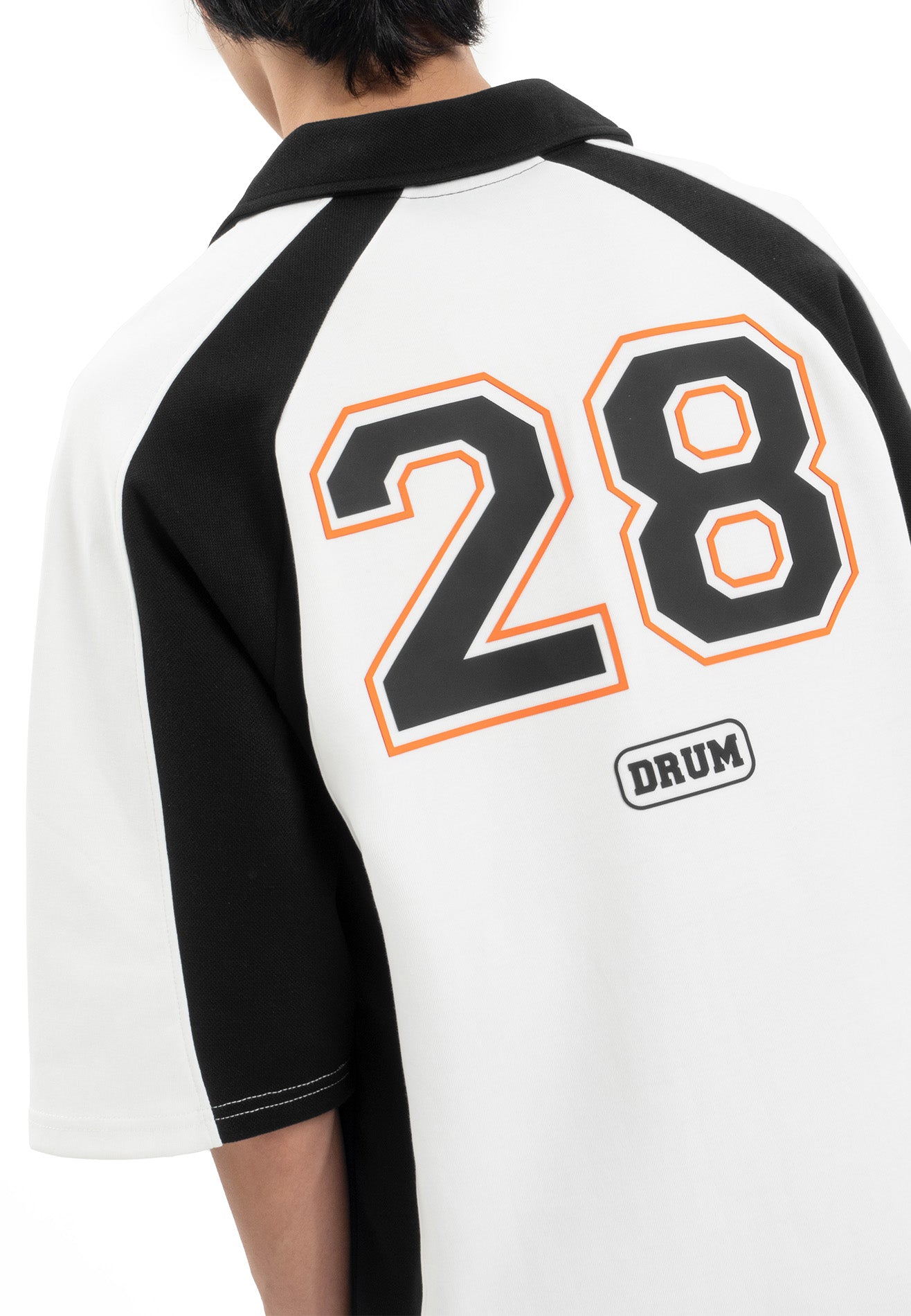 SELECT High Density Print 28 Polo Tee - White