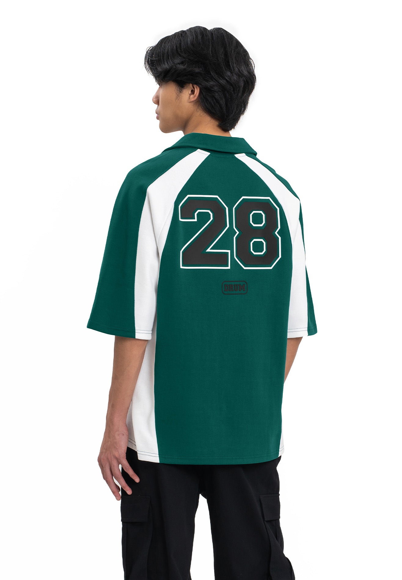 SELECT High Density Print 28 Polo Tee - Dark Green