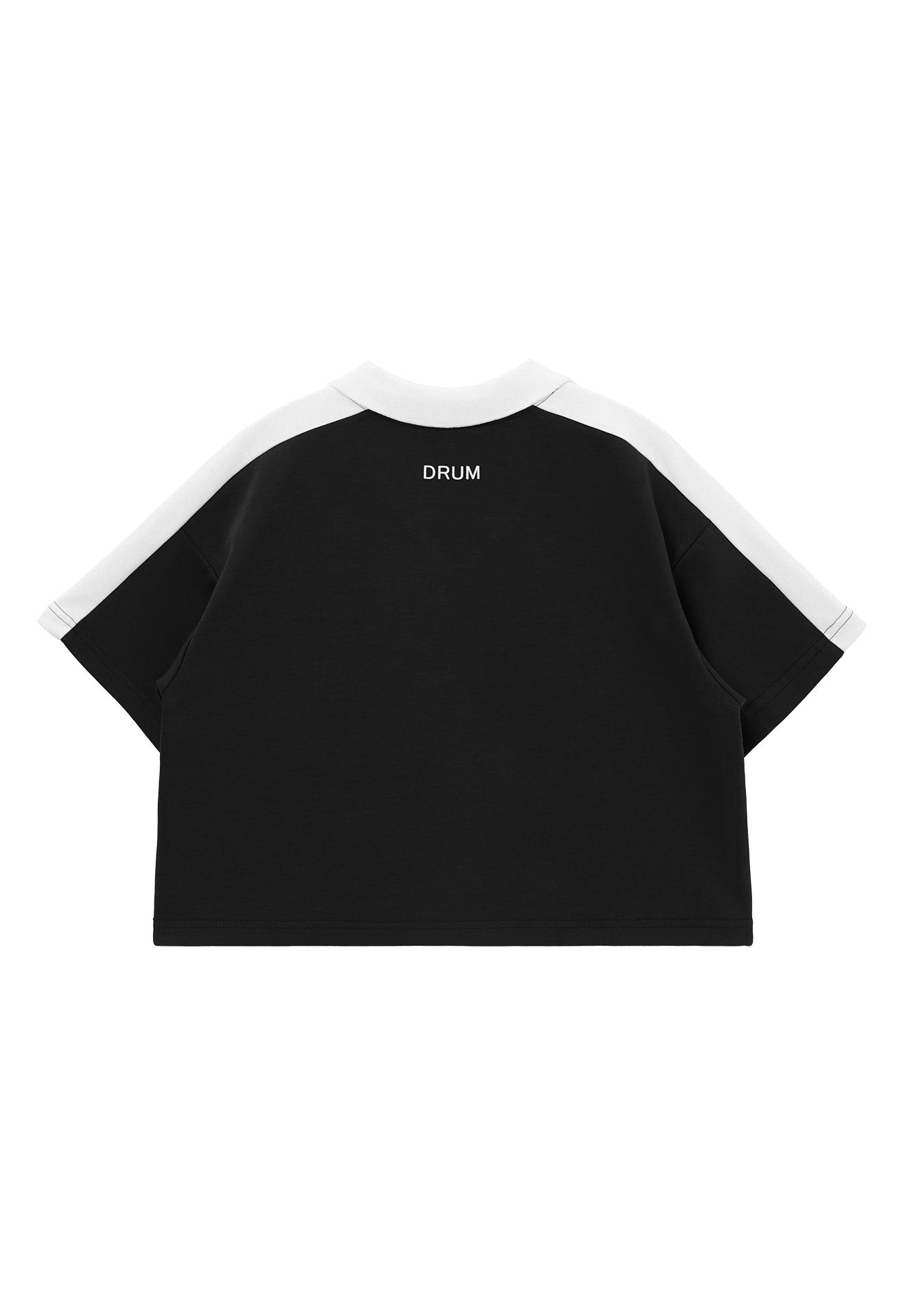 SELECT Women Racing Collection Polo Crop Top- Black