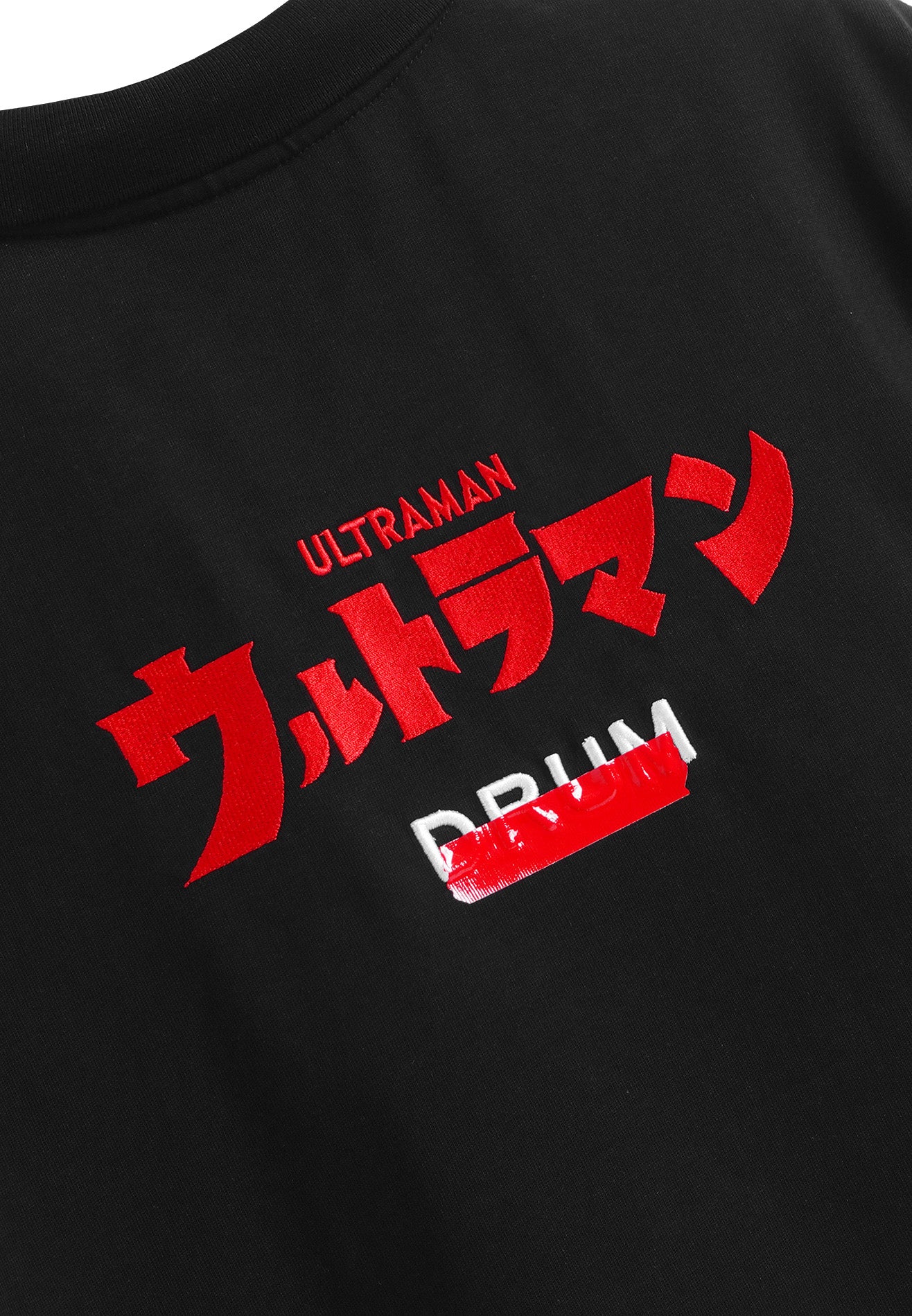 DRUM | ULTRAMAN Women Embroidery Polo Top- Black
