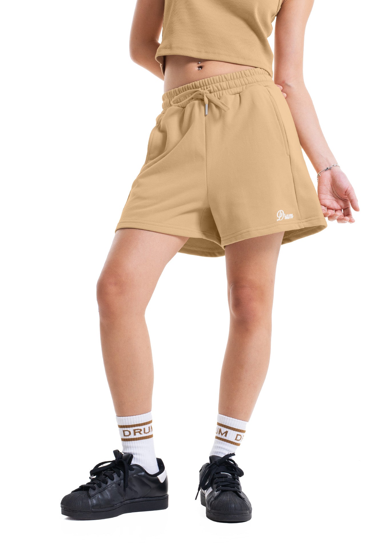 SELECT Women Comfy Jogger Short Sweatpants - Khaki