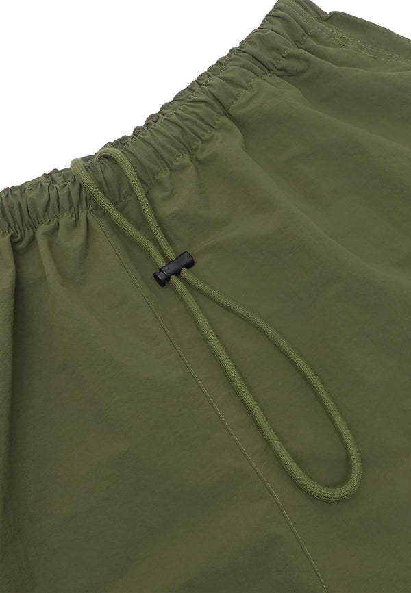 DRUM SELECT Drawstring Geared Shorts- Green