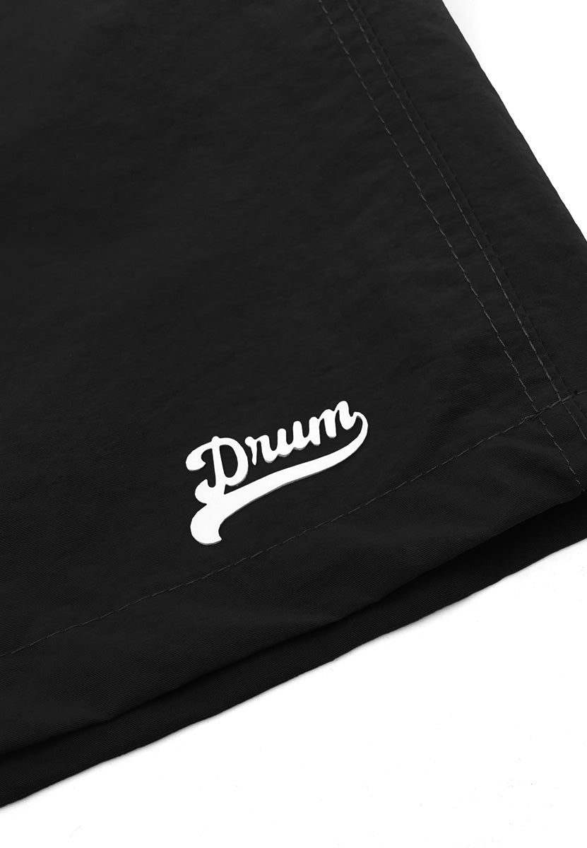 DRUM SELECT Drawstring Geared Shorts- Black