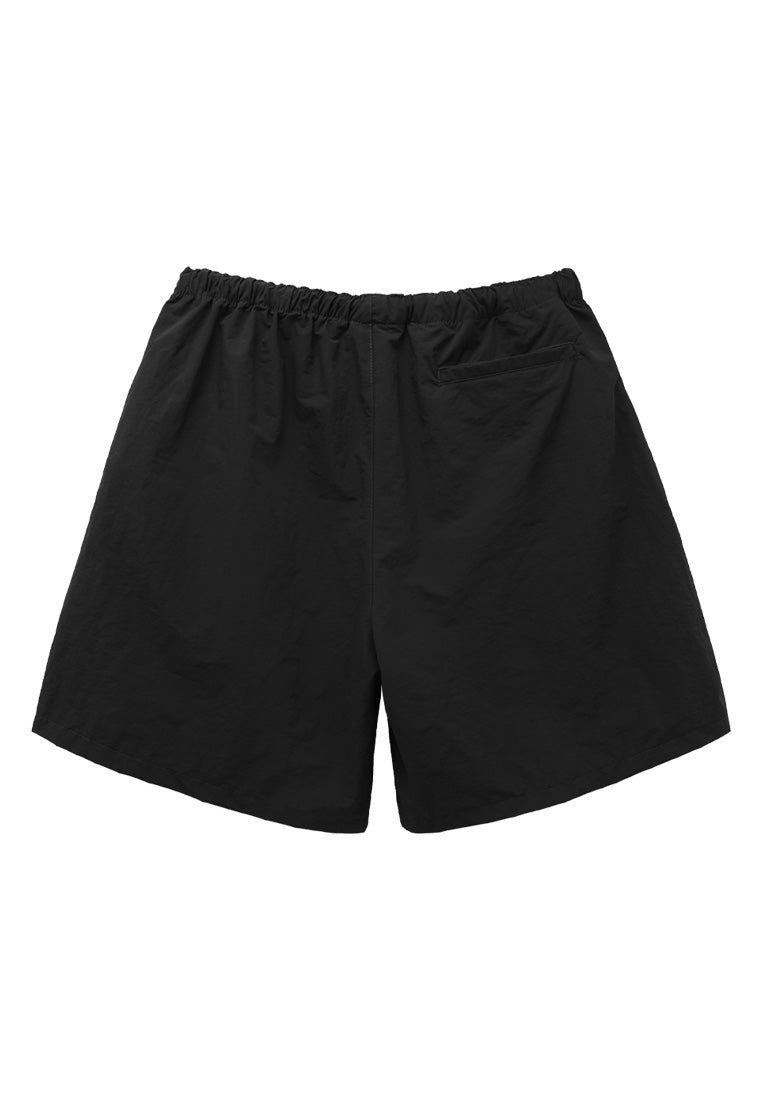 DRUM SELECT Drawstring Geared Shorts- Black