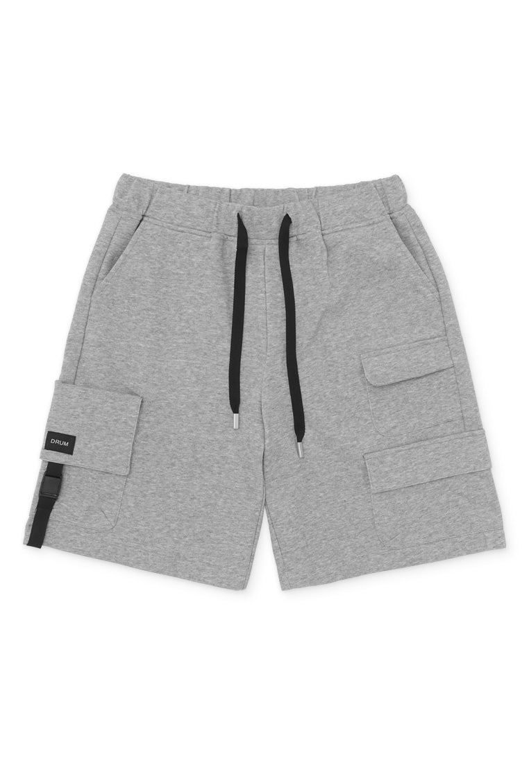 DRUM SELECT Drawstring Pocket Shorts- Grey