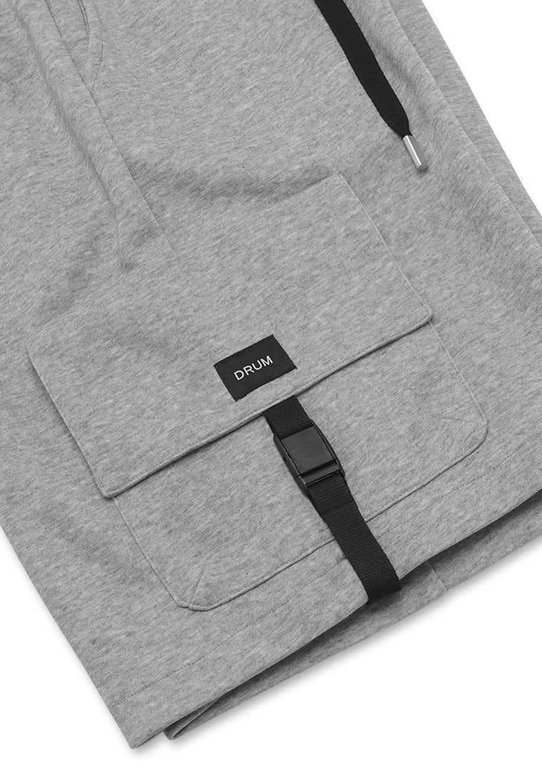 DRUM SELECT Drawstring Pocket Shorts- Grey