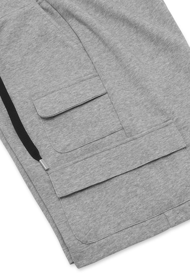DRUM SELECT Drawstring Pocket Shorts- Grey