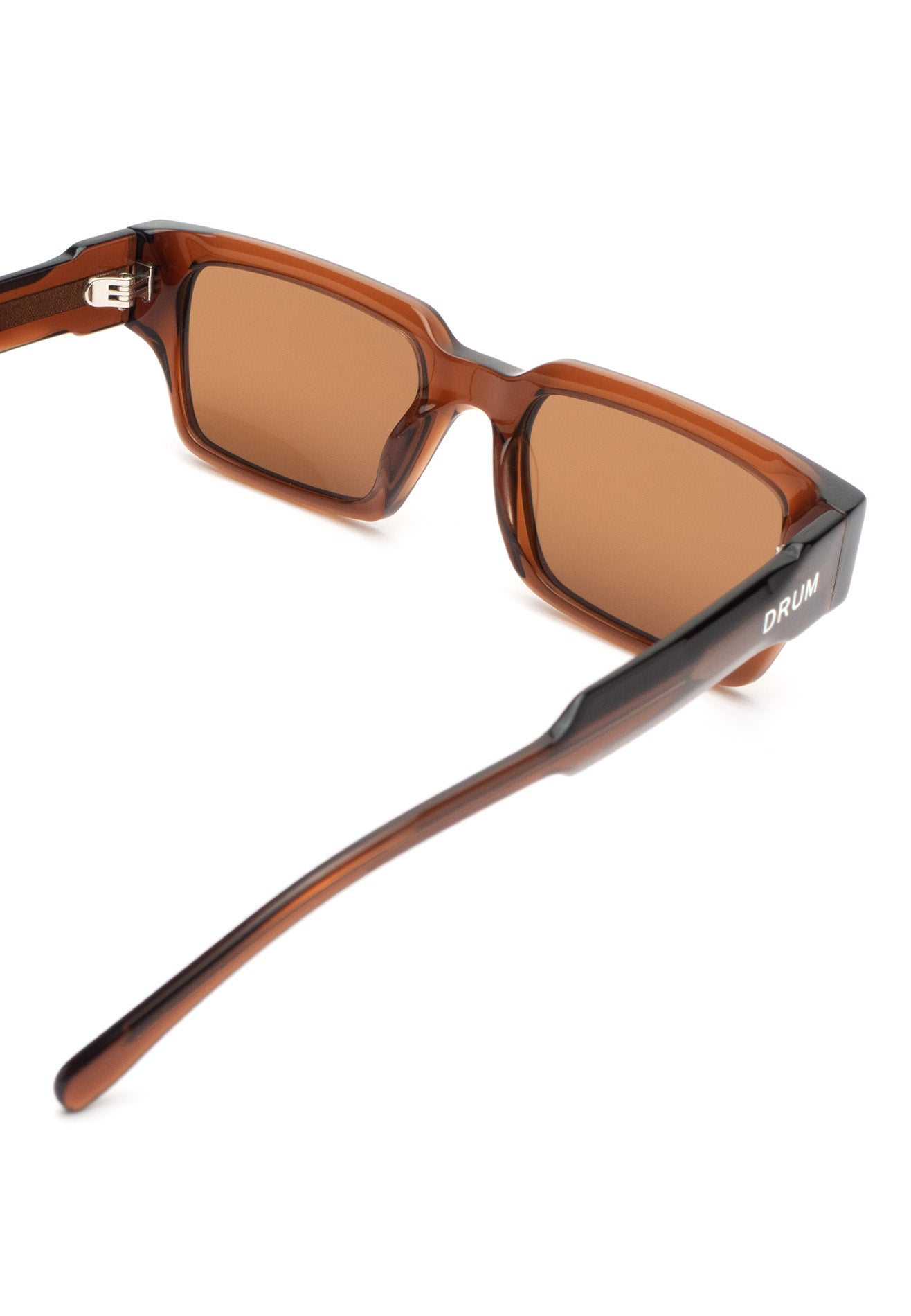 DRUM Unisex Rectangular Polarized Sunglasses- Brown