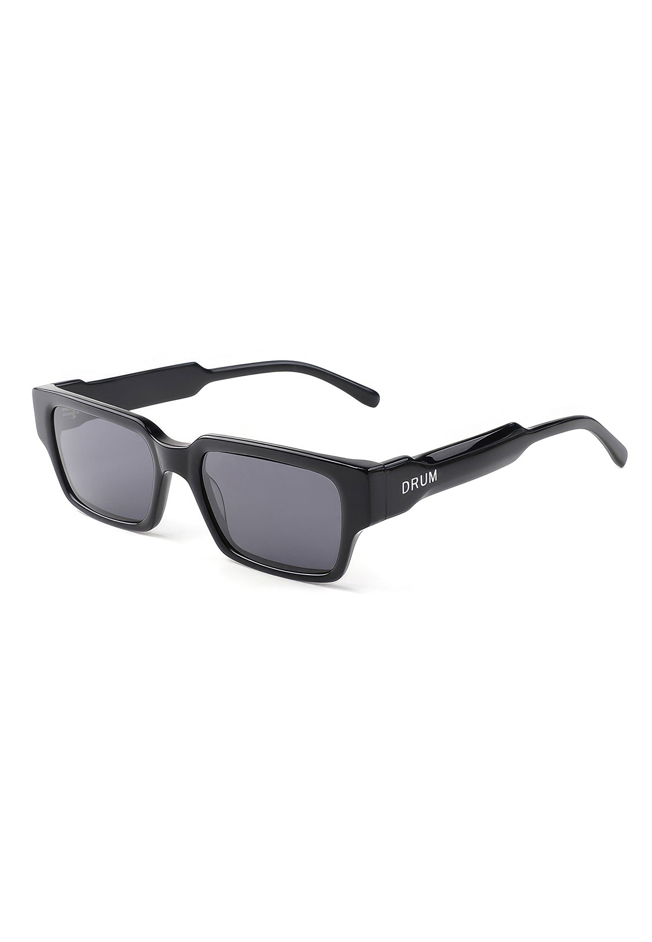 DRUM Unisex Rectangular Polarized Sunglasses- Black