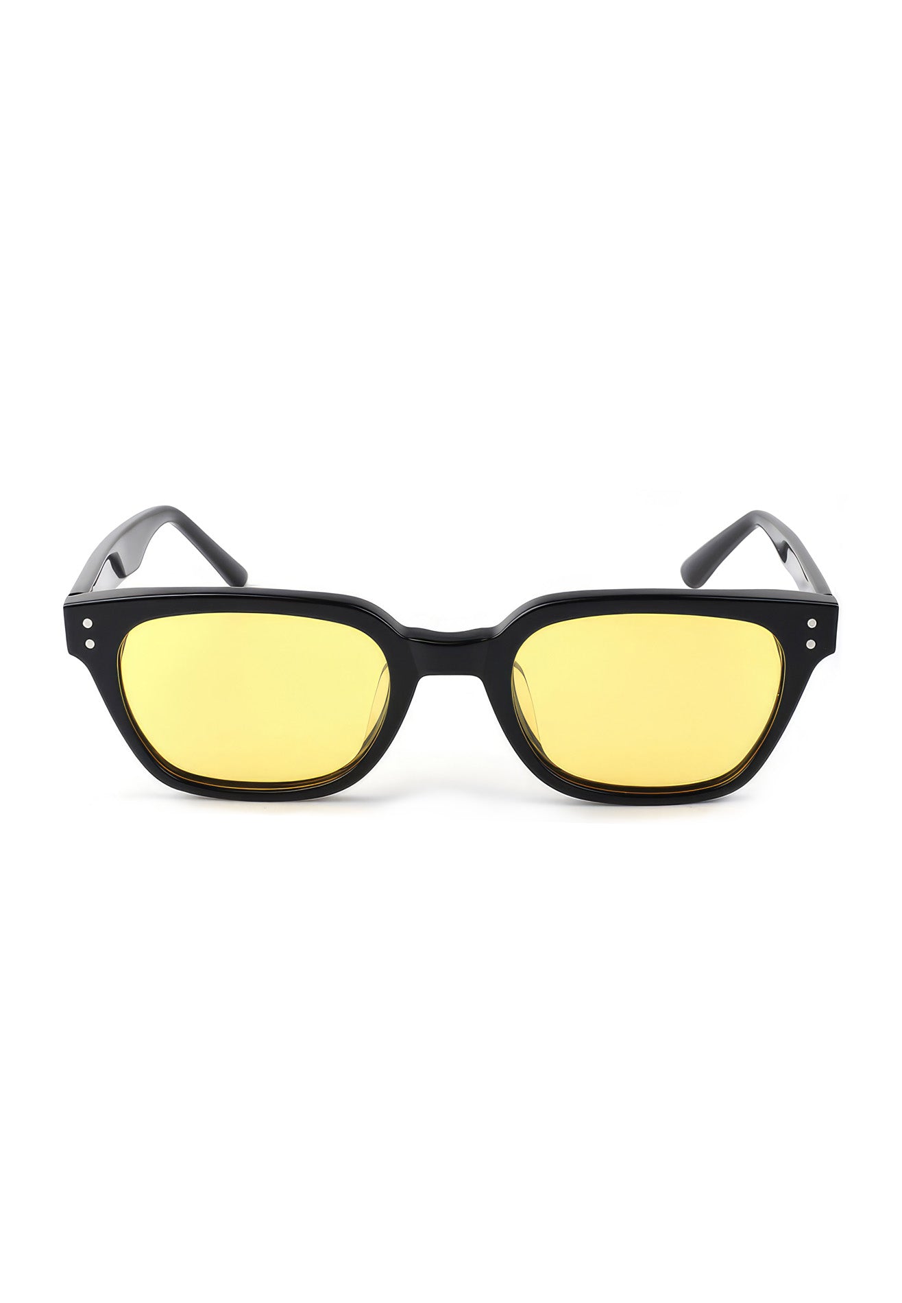 DRUM Unisex Wayfarer Polarized Sunglasses- Black/Yellow