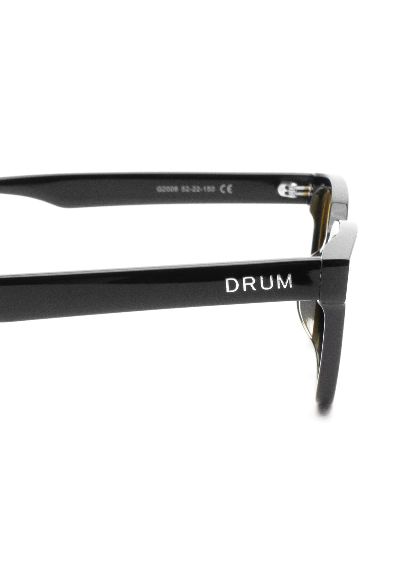 DRUM Unisex Wayfarer Polarized Sunglasses- Black/Yellow