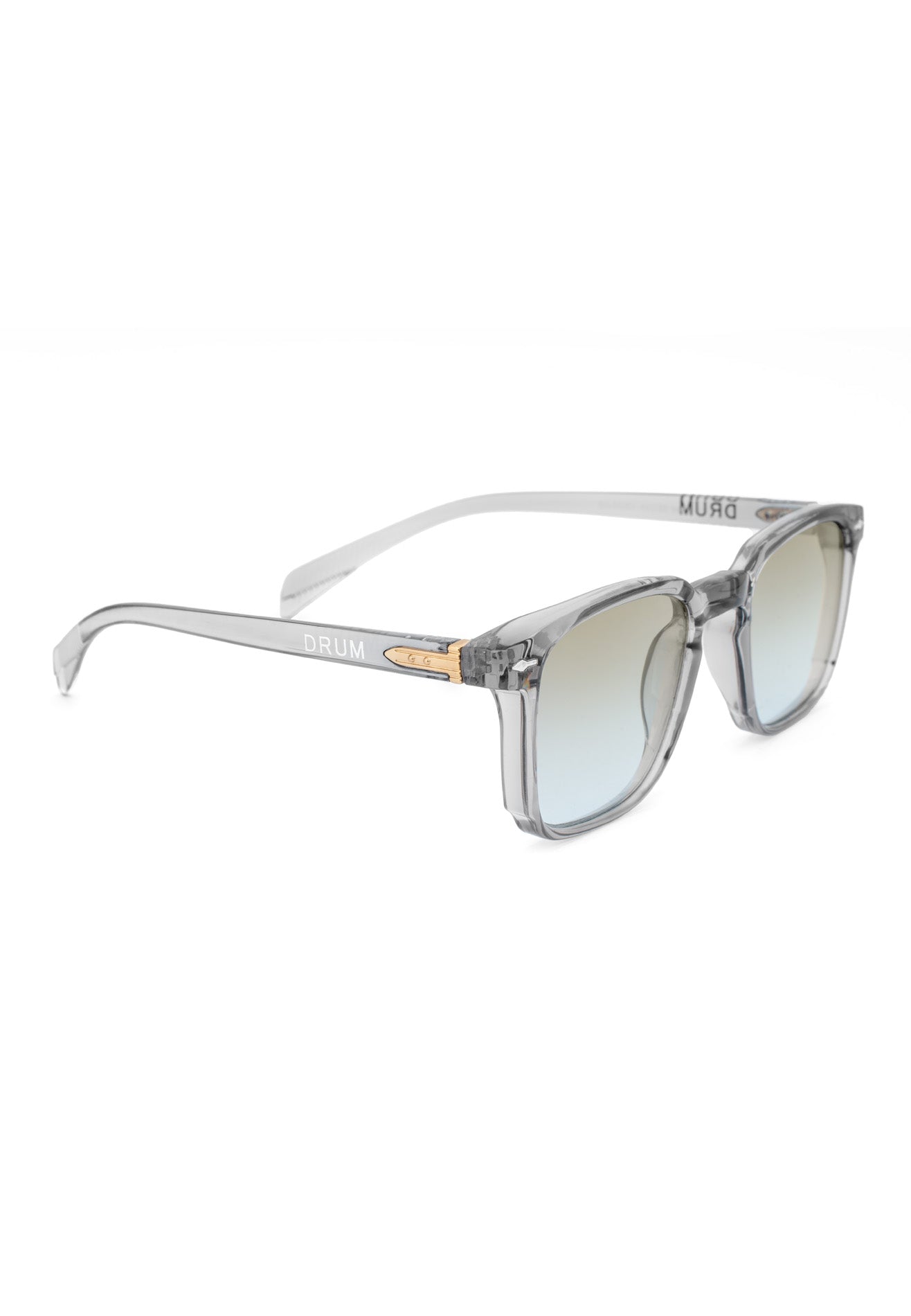 DRUM Unisex Retro Squared Polarized Sunglasses- Grey