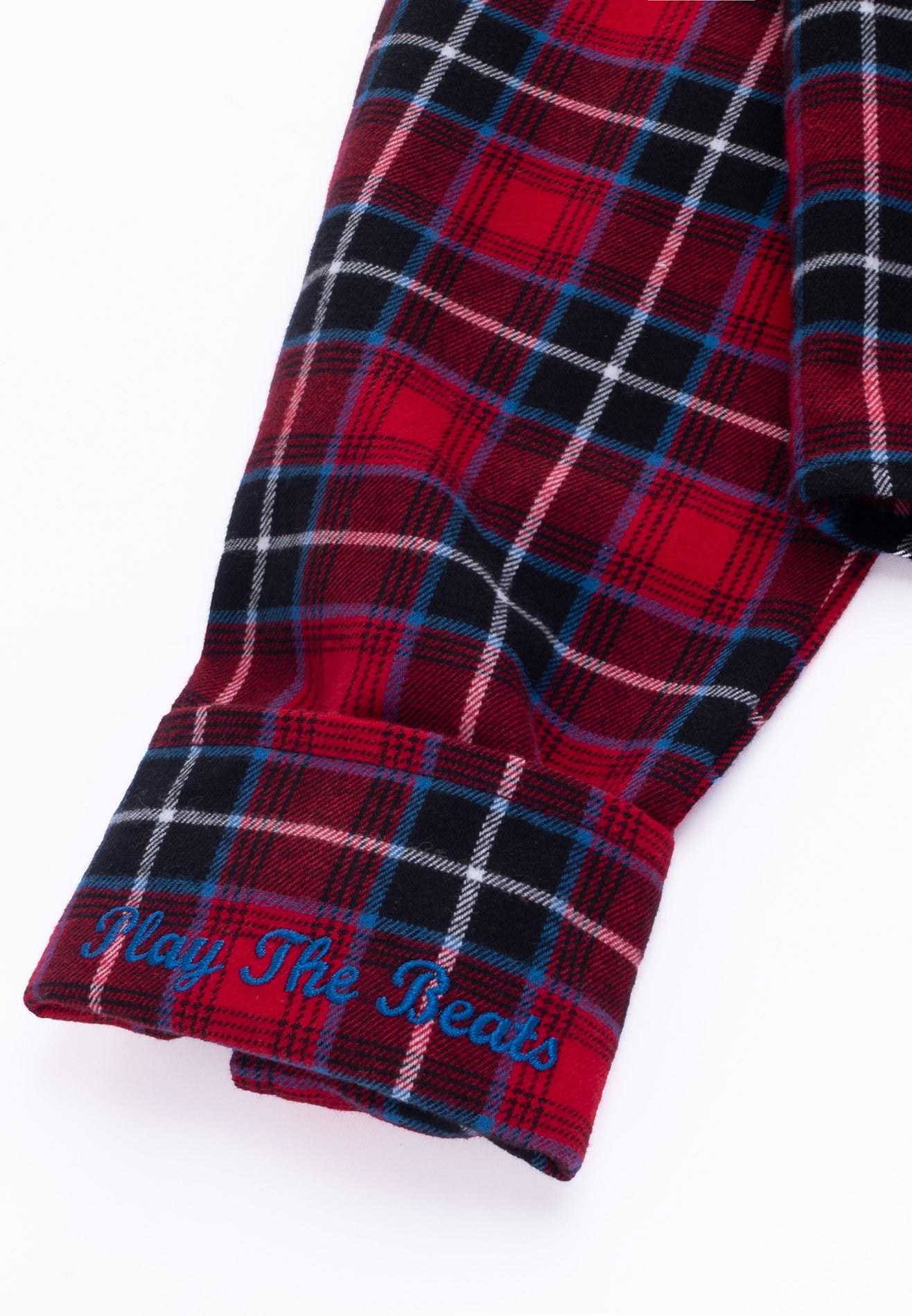 DRUM S. Long Sleeve Plaid Crop Shirt- Red