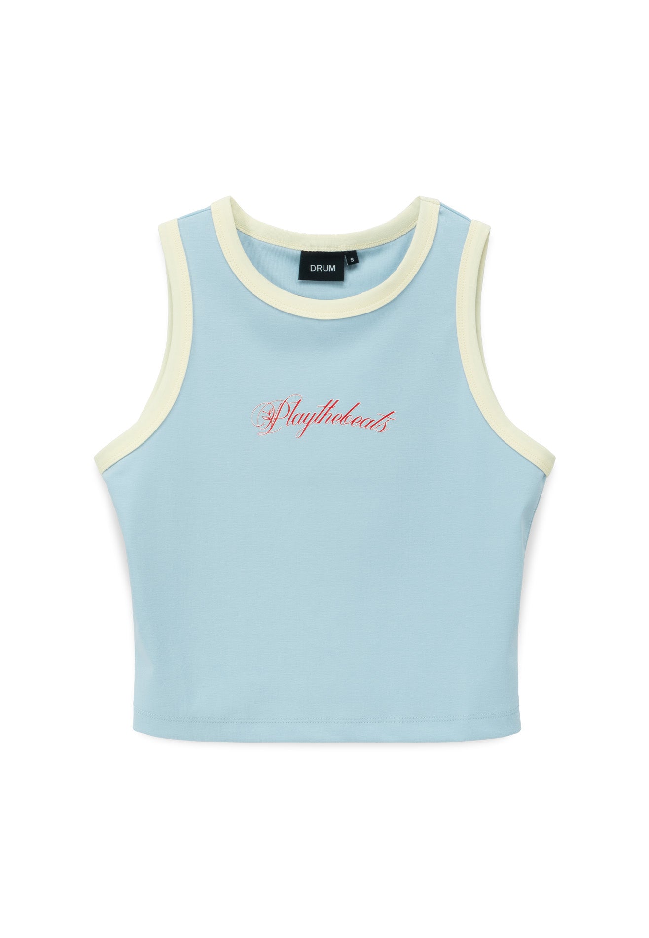 DRUM E. Women Slogan Print Singlet- Light Blue