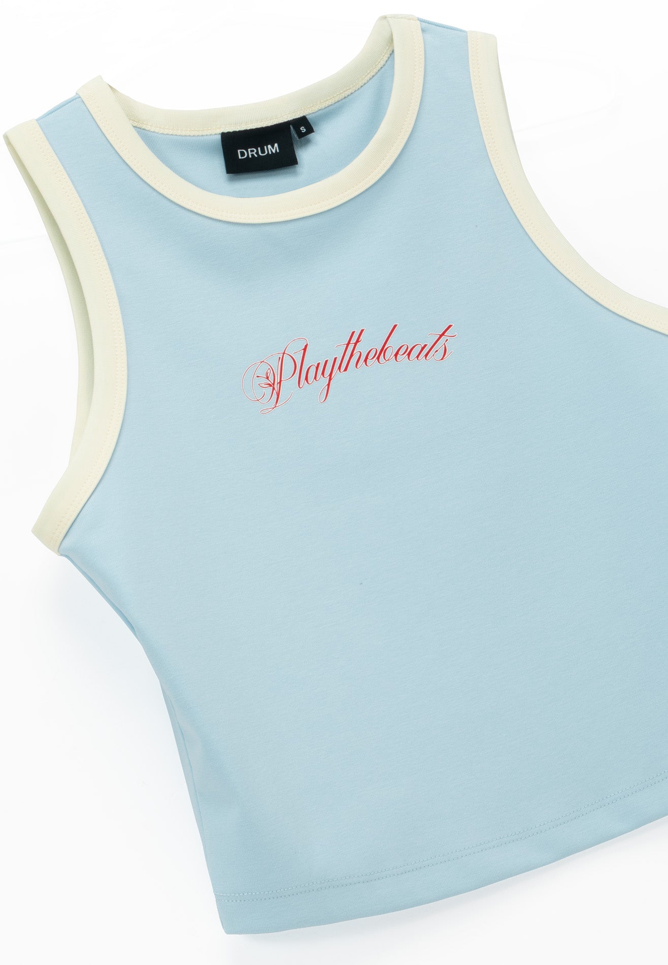 DRUM E. Women Slogan Print Singlet- Light Blue